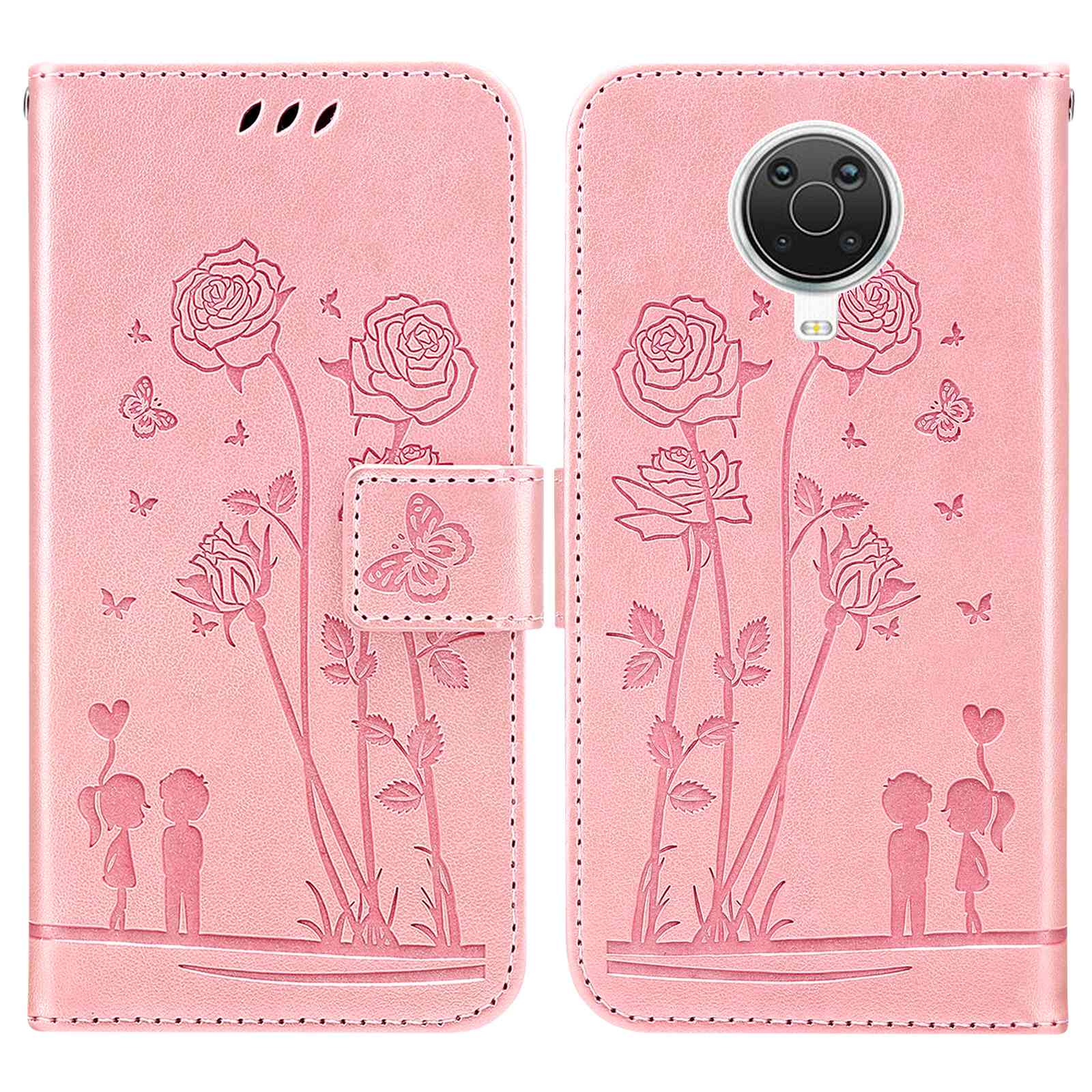 Für Nokia G10/G20/6.3 Paar Und Blumenmuster Geprägtes Brieftaschengehäuse PU Lederständer All-inclusive-schockschutzschutzabdeckung - Rosa, Nokia G10 4G
Für Nokia G10/G20/6.3 Paar Und Blumenmuster Geprägtes Brieftaschengehäuse PU Lederständer All-inclusive-schockschutzschutzabdeckung - Rosa, Nokia G10 4G