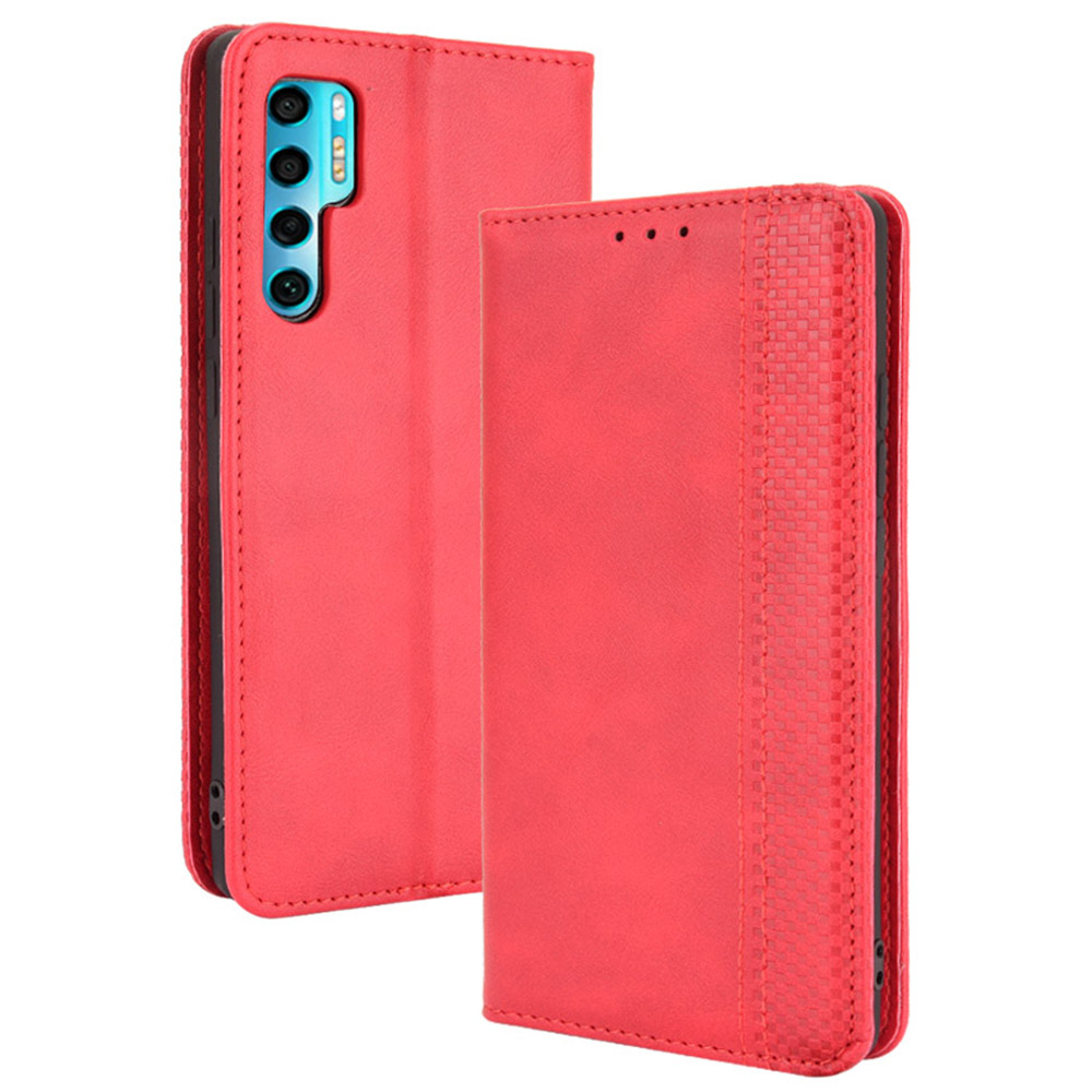 Couvercle de Boîtier en Cuir Stand en Cuir de Style Portefeuille de Style Vintage Auto-absorbé Pour TCL 20 Pro 5G - Rouge
Couvercle de Boîtier en Cuir Stand en Cuir de Style Portefeuille de Style Vintage Auto-absorbé Pour TCL 20 Pro 5G - Rouge