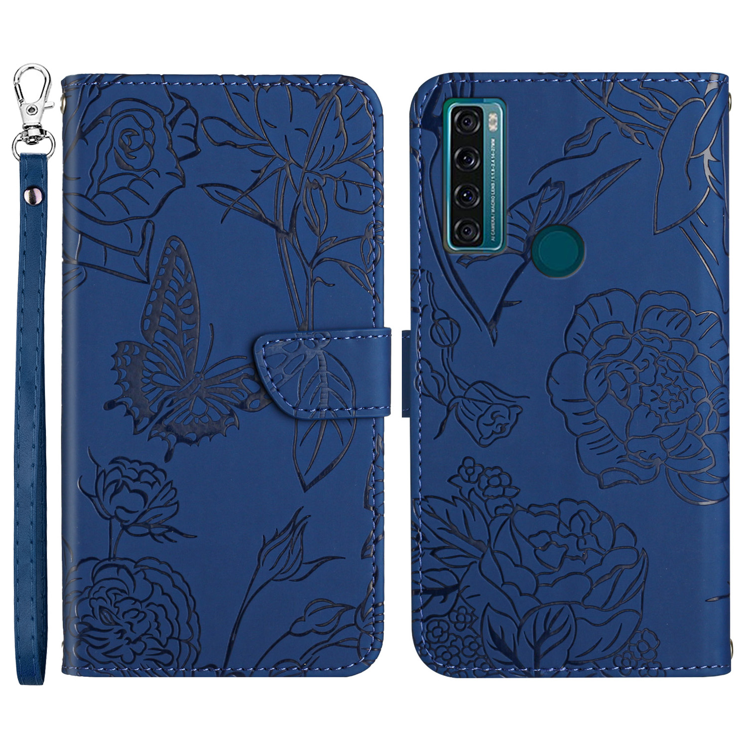 Für TCL 20 SE Butterfly Flowers, Die Schockdes PU -leder -telefon Shell, Brieftaschenstand Mit Handlichem Riemen Prägen - Blau, TCL 20 SE
Für TCL 20 SE Butterfly Flowers, Die Schockdes PU -leder -telefon Shell, Brieftaschenstand Mit Handlichem Riemen Prägen - Blau, TCL 20 SE