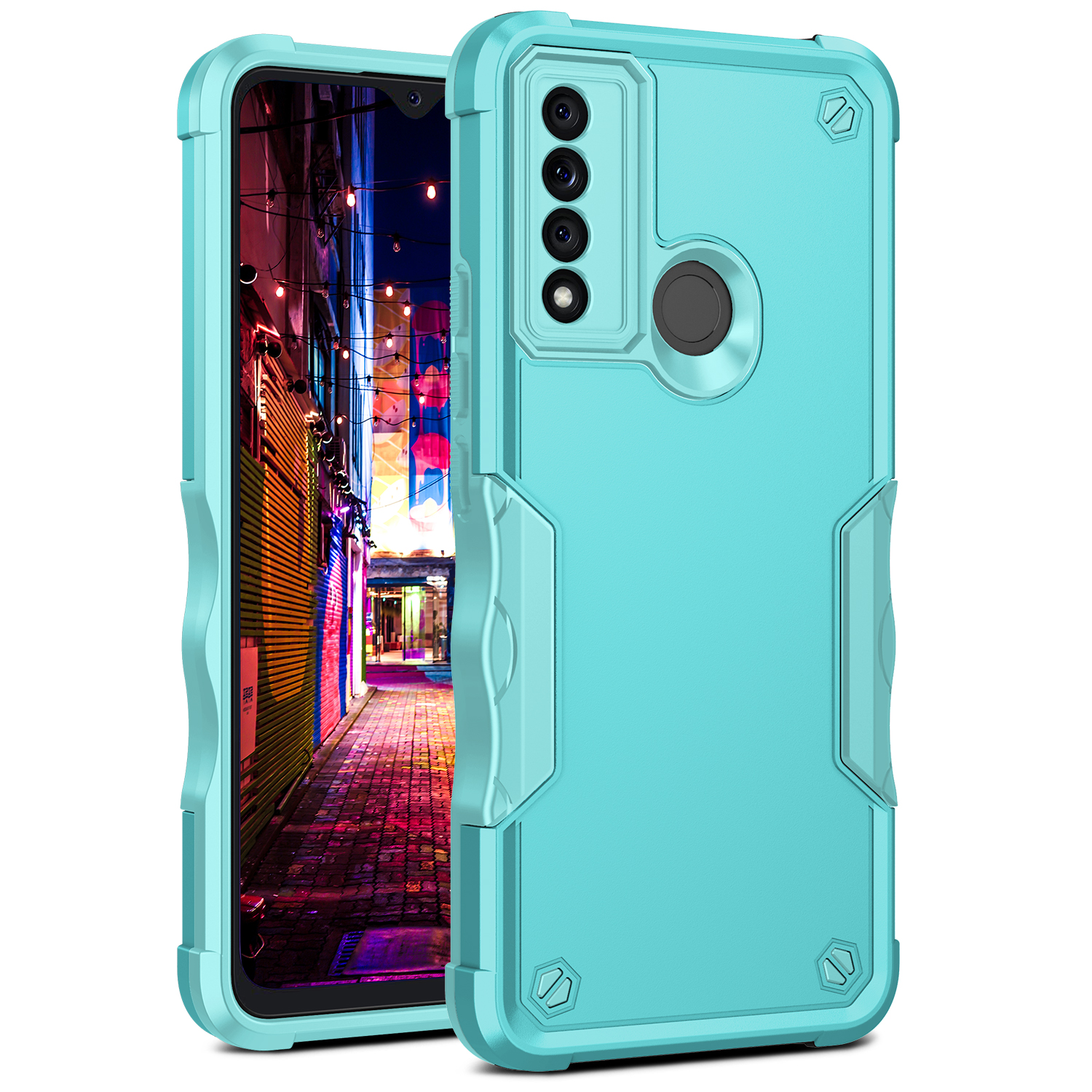 Nicht-schlupf-streifen Entwerfen Hartpc + Soft TPU Defender Schutzhülle Für TCL 20 XE - Hellgrün, TCL 20 XE
Nicht-schlupf-streifen Entwerfen Hartpc + Soft TPU Defender Schutzhülle Für TCL 20 XE - Hellgrün, TCL 20 XE