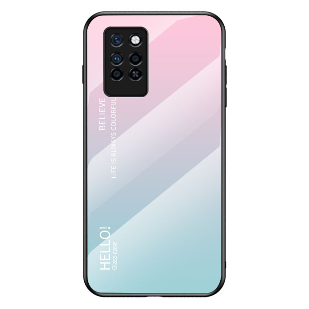 Für Infinix Hinweis 10 Pro Tempered Glass + PC Back + TPU Gut Geschützte Deckungsgradienten-design-anti-kratzer-telefonhülle - Gradientenrosa Blau, Infinix Note 10 Pro
Für Infinix Hinweis 10 Pro Tempered Glass + PC Back + TPU Gut Geschützte Deckungsgradienten-design-anti-kratzer-telefonhülle - Gradientenrosa Blau, Infinix Note 10 Pro