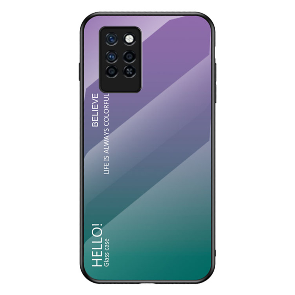 Für Infinix Hinweis 10 Pro Tempered Glass + PC Back + TPU Gut Geschützte Deckungsgradienten-design-anti-kratzer-telefonhülle - Gradientenviolett, Infinix Note 10 Pro
Für Infinix Hinweis 10 Pro Tempered Glass + PC Back + TPU Gut Geschützte Deckungsgradienten-design-anti-kratzer-telefonhülle - Gradientenviolett, Infinix Note 10 Pro