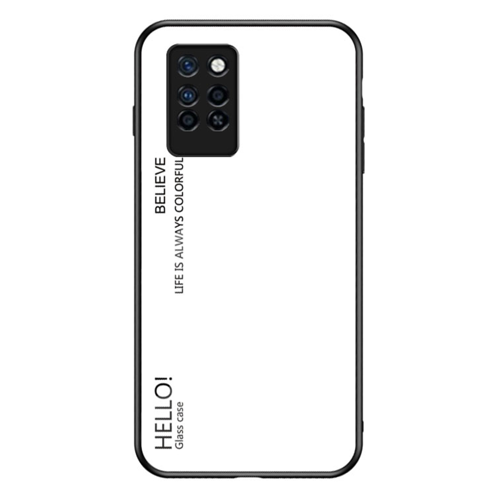 Für Infinix Hinweis 10 Pro Tempered Glass + PC Back + TPU Gut Geschützte Deckungsgradienten-design-anti-kratzer-telefonhülle - Weiß, Infinix Note 10 Pro
Für Infinix Hinweis 10 Pro Tempered Glass + PC Back + TPU Gut Geschützte Deckungsgradienten-design-anti-kratzer-telefonhülle - Weiß, Infinix Note 10 Pro