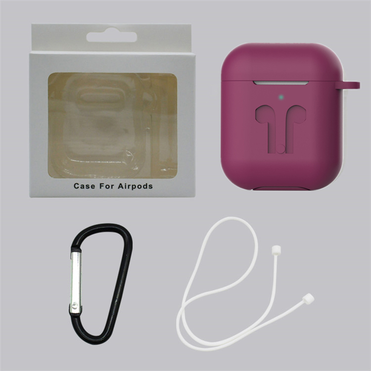 Dust-proof Silicone Cover with Keychain and Anti-lost Strap for AirPods with Charging Case (2016) - Purple, Apple AirPods with Charging Case (2016)
Dust-proof Silicone Cover with Keychain and Anti-lost Strap for AirPods with Charging Case (2016) - Purple, Apple AirPods with Charging Case (2016)