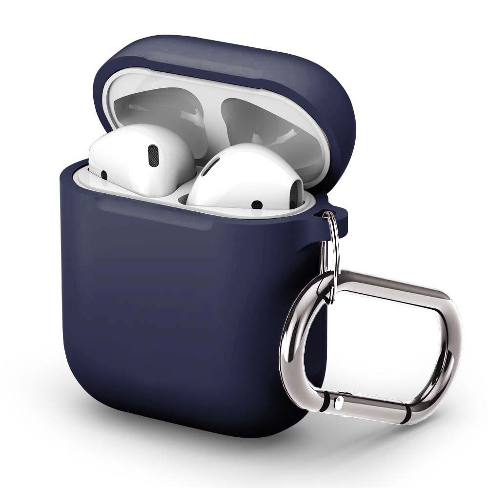 Silicone Protective Case for Apple AirPods Charging Case with Carabiner - Dark Blue, Other Apple Models
Silicone Protective Case for Apple AirPods Charging Case with Carabiner - Dark Blue, Other Apple Models