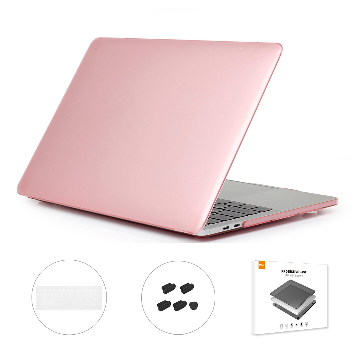 Enkay Für MacBook Pro 15 Zoll Mit Touch Bar (2016-2017) A1707/(2018-2019) A1990 (eu-version) Matt PC Case + Ultra-slim-tpu-tastatur-protektor + Anti-staub-plugs 3-in-1-set - Rosa
Enkay Für MacBook Pro 15 Zoll Mit Touch Bar (2016-2017) A1707/(2018-2019) A1990 (eu-version) Matt PC Case + Ultra-slim-tpu-tastatur-protektor + Anti-staub-plugs 3-in-1-set - Rosa