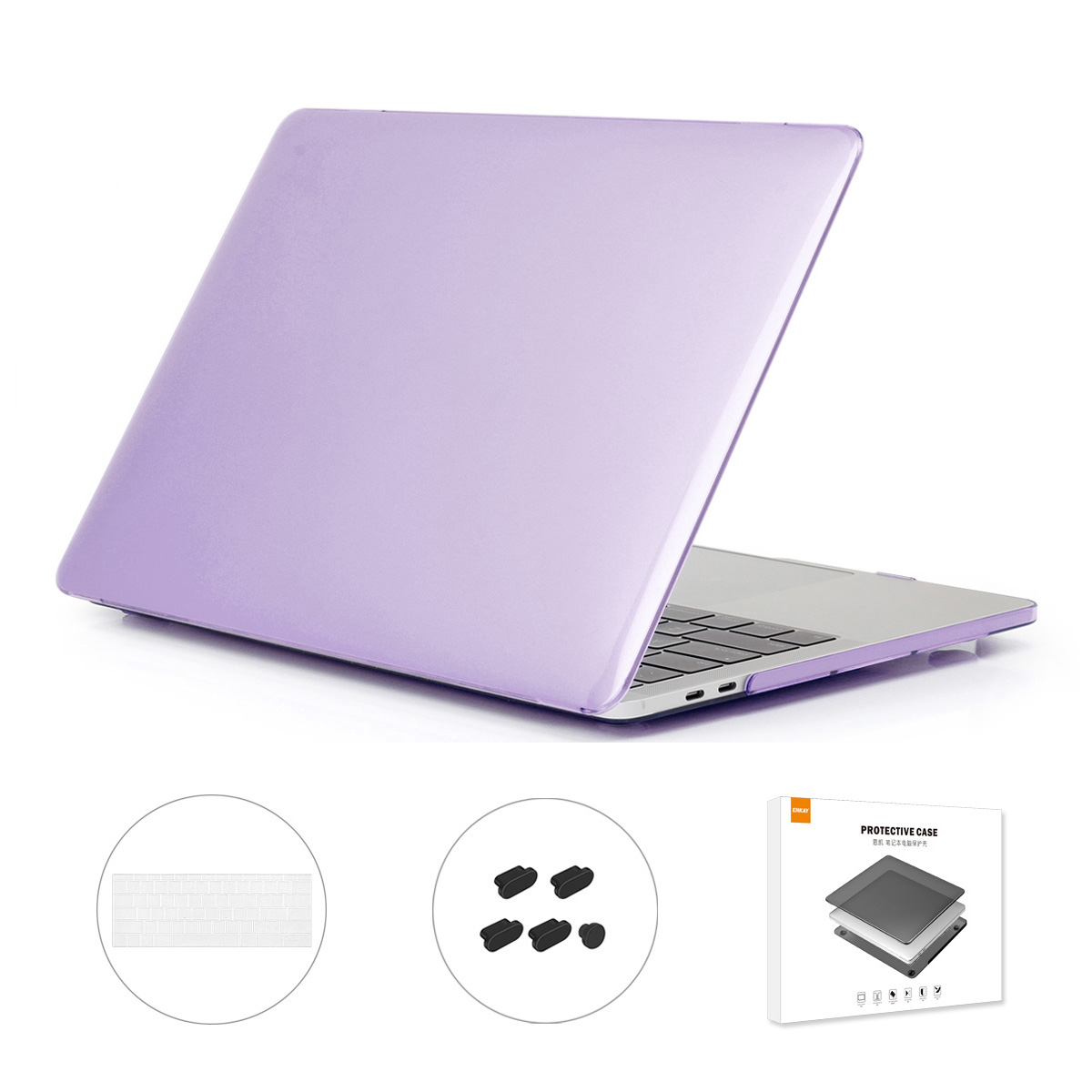 Enkay PC Case + Tpu-tastaturschutz + Anti-dust-stecker Für MacBook Pro 15 Zoll Mit Touch Bar (2016-2017) A1707/(2018-2019) A1990 (us-version) - Violett
Enkay PC Case + Tpu-tastaturschutz + Anti-dust-stecker Für MacBook Pro 15 Zoll Mit Touch Bar (2016-2017) A1707/(2018-2019) A1990 (us-version) - Violett