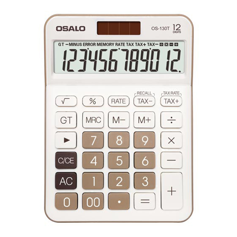 OSALO OS-130T Solar Power Großer Bildschirm Abs-desktop-rechner 12-ziffer Finanzbuchhaltung Taschenrechner - Braun
OSALO OS-130T Solar Power Großer Bildschirm Abs-desktop-rechner 12-ziffer Finanzbuchhaltung Taschenrechner - Braun