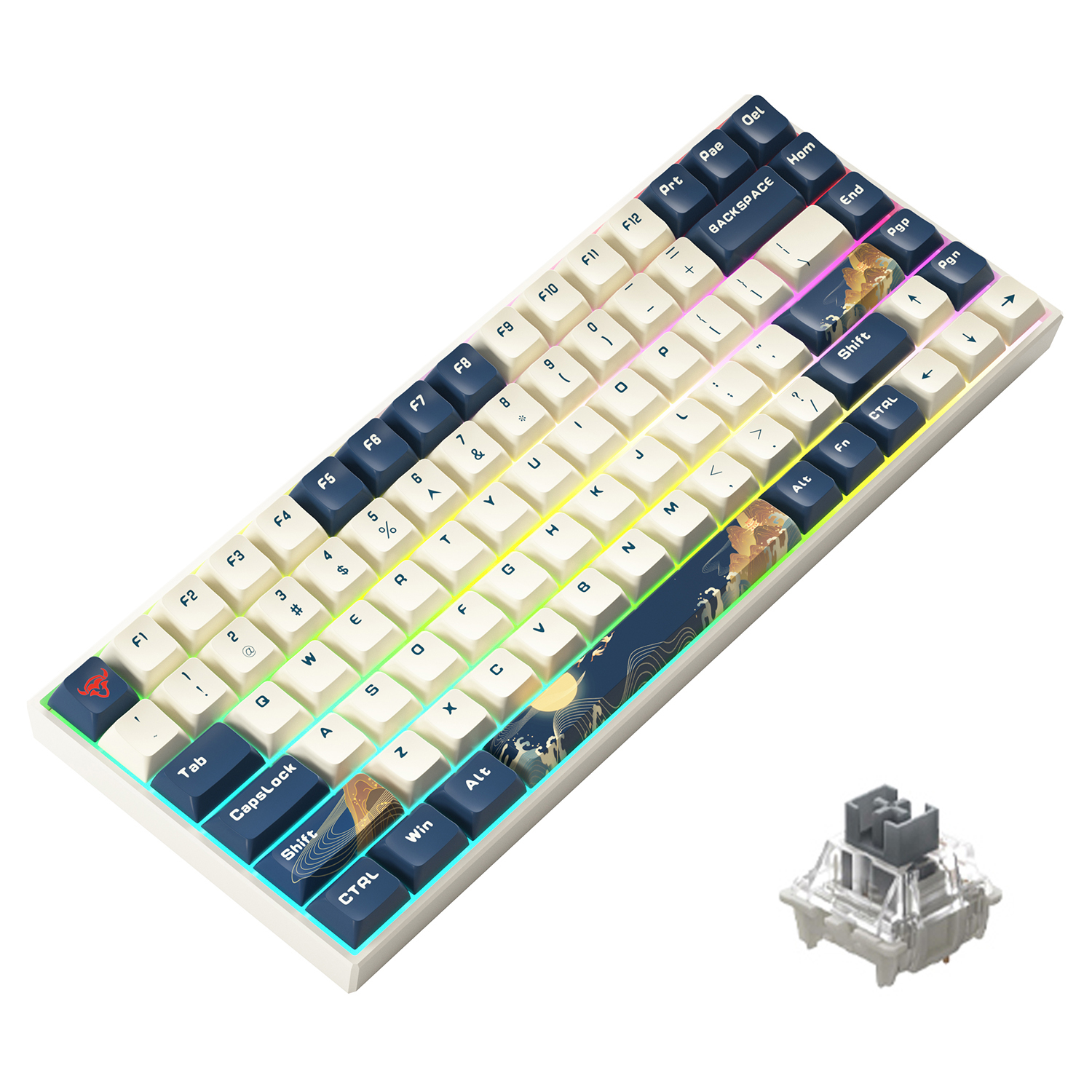 Iblancod K84 Wiederaufladbar Bluetooth / Verdrahtet / Mechanische Tastatur Der Drahtlosen Tastatur RGB Backbeleuchtung 84-taste - Stil A / Silberschalter
Iblancod K84 Wiederaufladbar Bluetooth / Verdrahtet / Mechanische Tastatur Der Drahtlosen Tastatur RGB Backbeleuchtung 84-taste - Stil A / Silberschalter