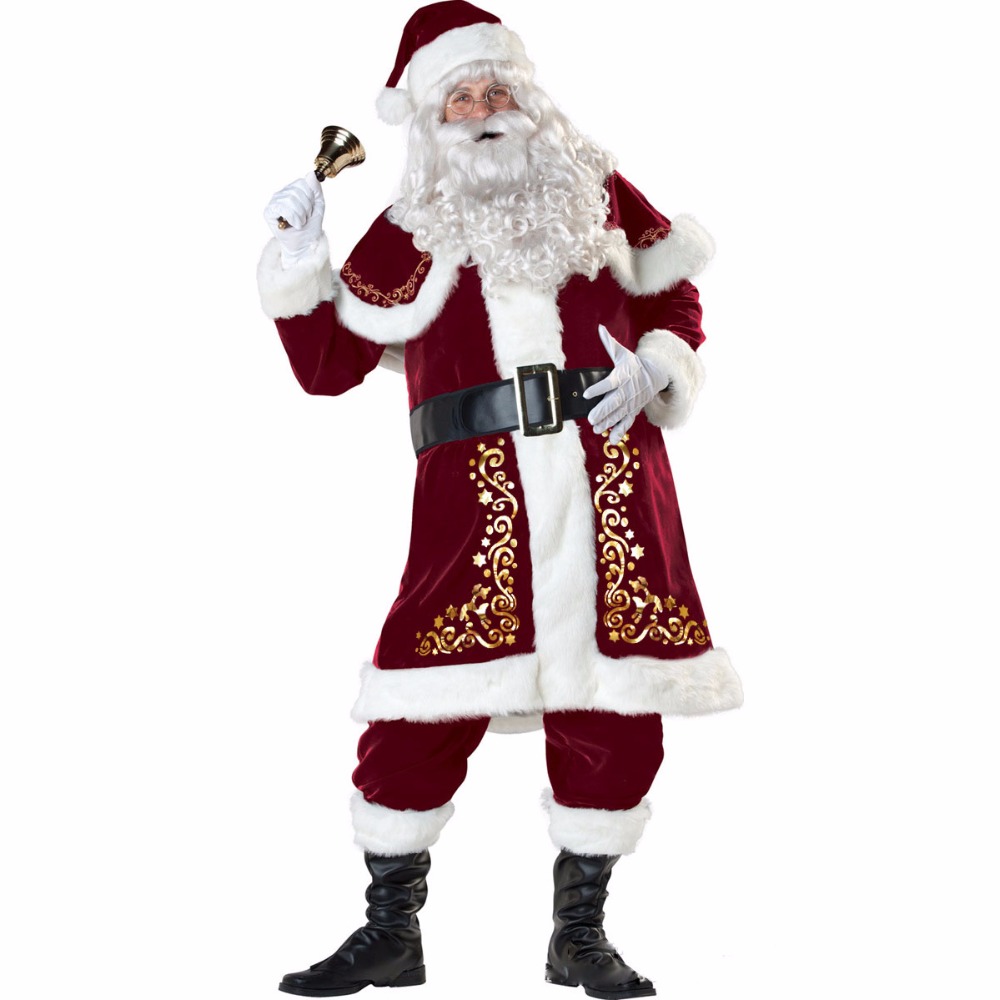 Santa Suit for Men Christmas Santa Claus Costume with Beards Santa Outfit Set for Adults Xmas Party Cosplay - XL
Santa Suit for Men Christmas Santa Claus Costume with Beards Santa Outfit Set for Adults Xmas Party Cosplay - XL