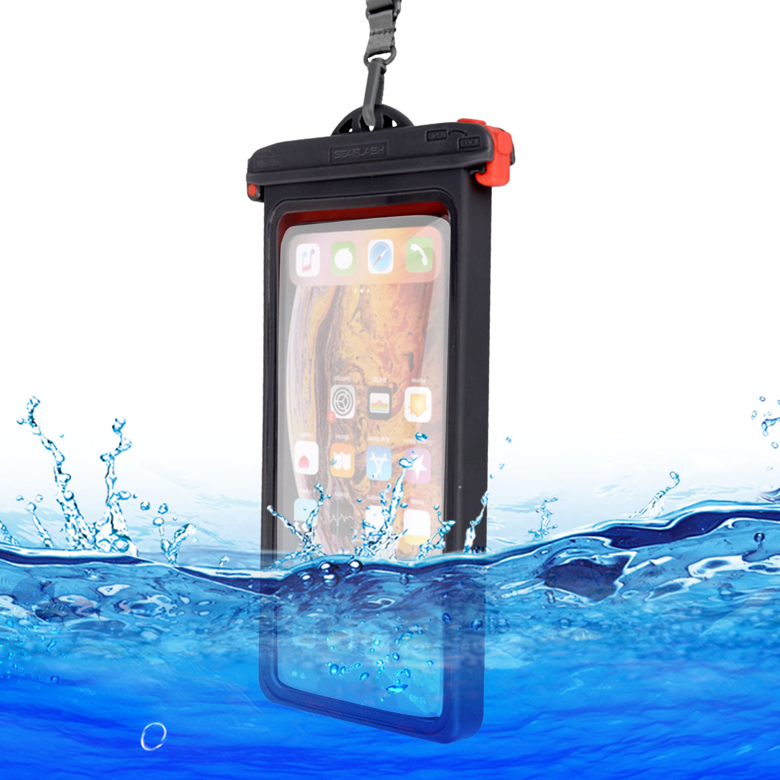 Seaflash ZP15 35m IPX8 Waterdes Telefongehäuse Universal 6,9-zoll Schwimmbeutel Unterwasser-telefonschutzschutz - Schwarz, Universal
Seaflash ZP15 35m IPX8 Waterdes Telefongehäuse Universal 6,9-zoll Schwimmbeutel Unterwasser-telefonschutzschutz - Schwarz, Universal