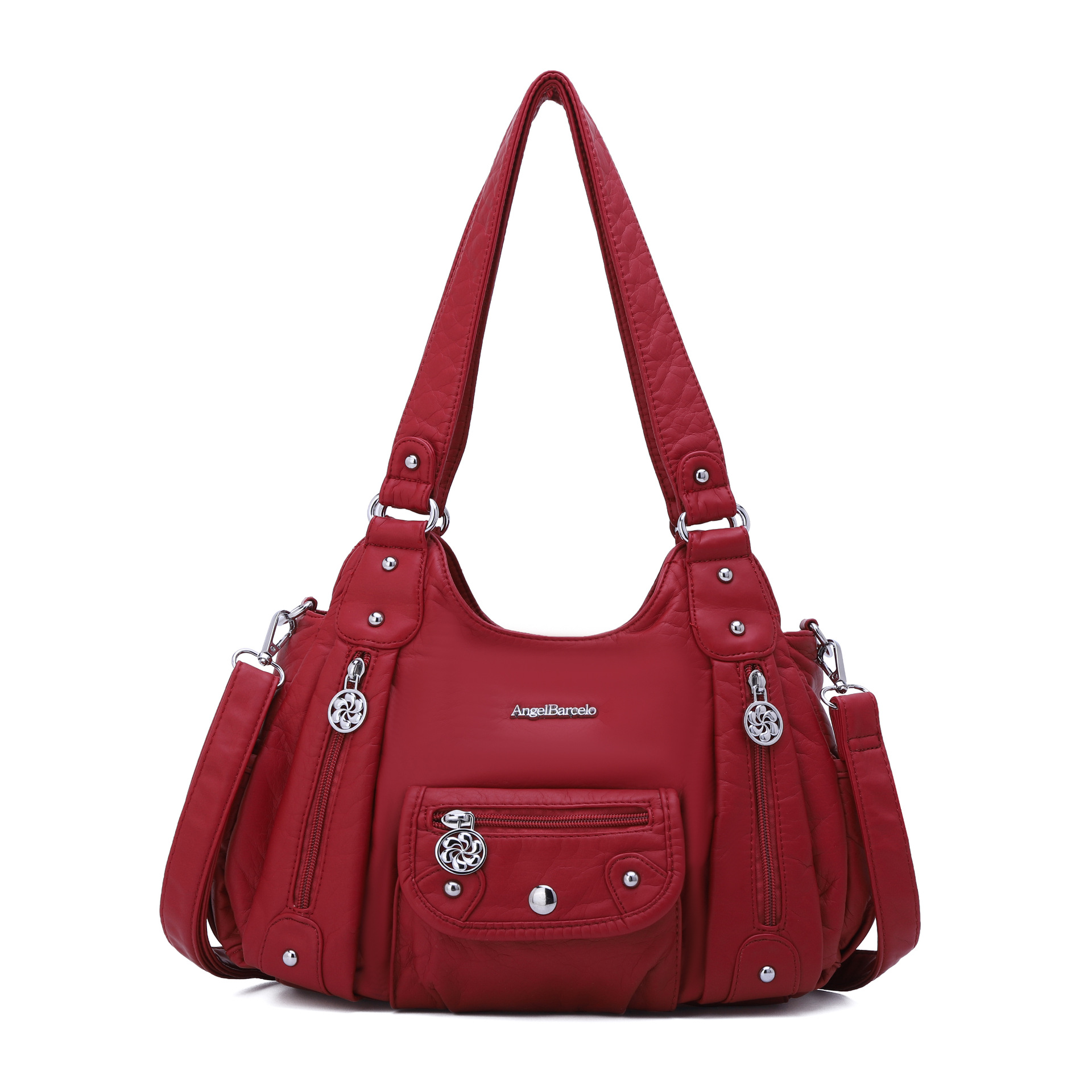 Angel Barcelo Women Retro PU Leder Hobo -tasche Mit Schultergurt Große Kapazität Tasche Handtasche - XS161496 Rot
Angel Barcelo Women Retro PU Leder Hobo -tasche Mit Schultergurt Große Kapazität Tasche Handtasche - XS161496 Rot