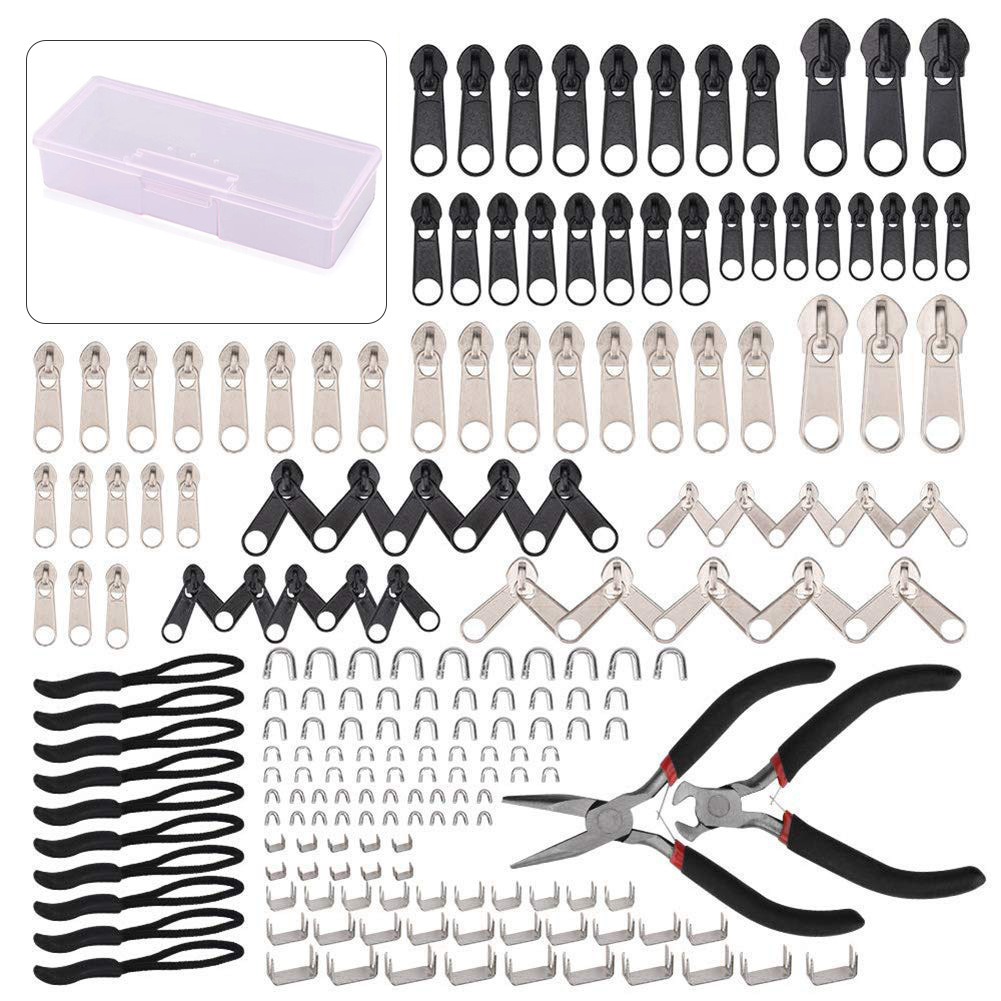 H01217 197pcs Reißverschluss Reparatur Ersatzset Zip -kopf -zubehör -werkzeugkit Für Kleidungskleidung
H01217 197pcs Reißverschluss Reparatur Ersatzset Zip -kopf -zubehör -werkzeugkit Für Kleidungskleidung