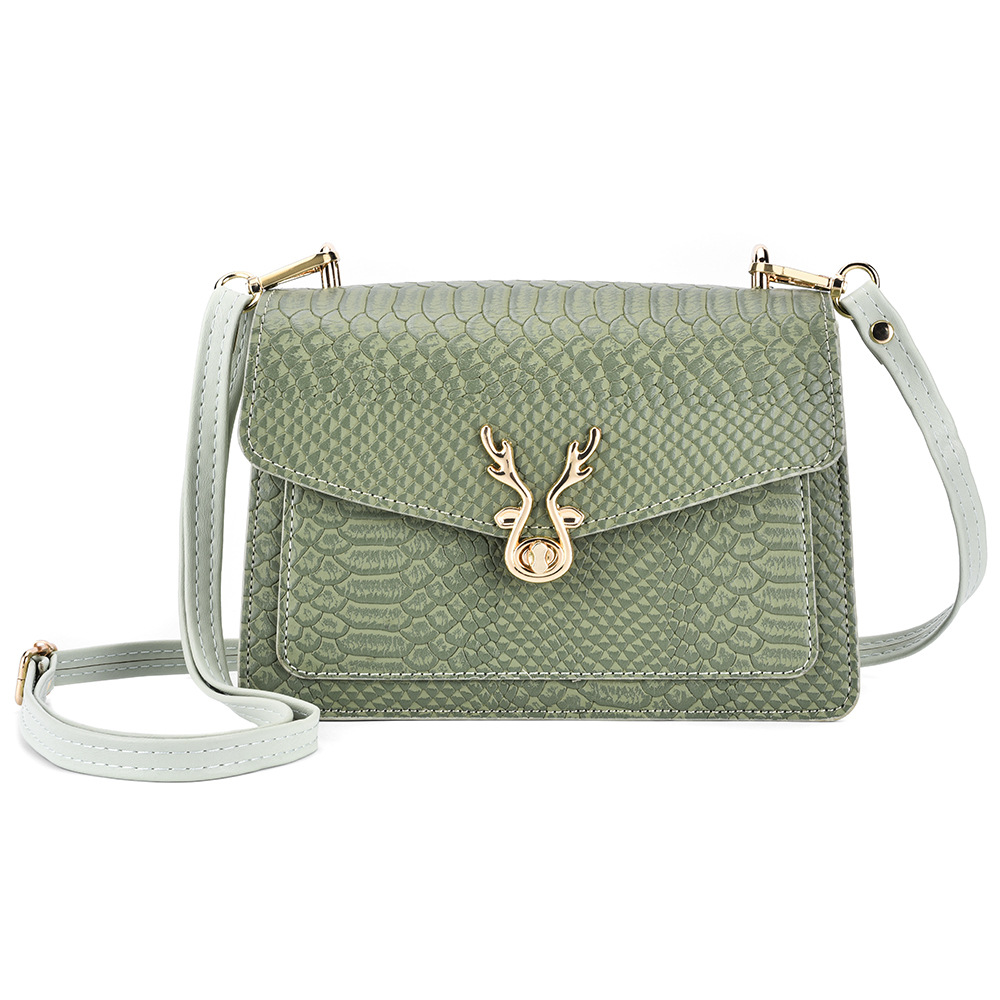 Krokodiltextur PU Leder Square Umhängetasche Elch Form Schnalle Frauen Crossbody Tasche - Grün
Krokodiltextur PU Leder Square Umhängetasche Elch Form Schnalle Frauen Crossbody Tasche - Grün