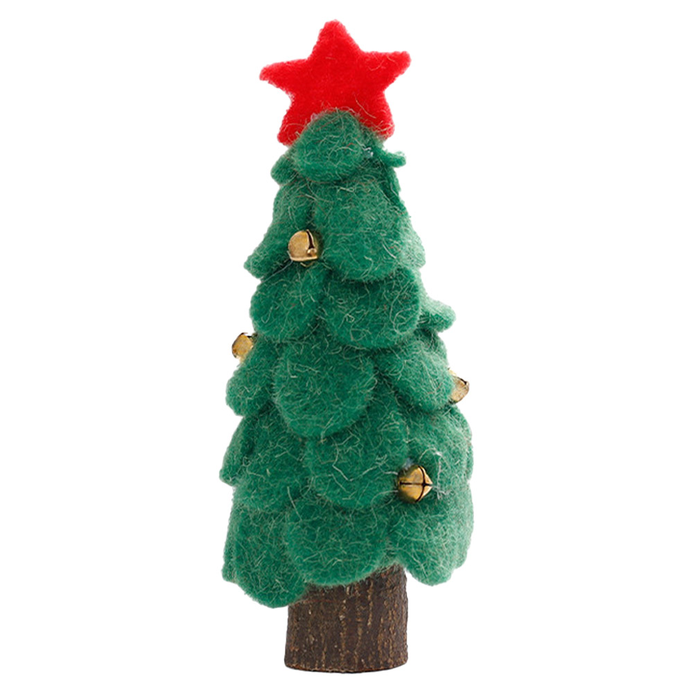 Filz Weihnachtsbaumstern Bells Miniatur Weihnachtsbaummodell Für Home Party Show Fensterdekor, Größe S - Grün 
Filz Weihnachtsbaumstern Bells Miniatur Weihnachtsbaummodell Für Home Party Show Fensterdekor, Größe S - Grün