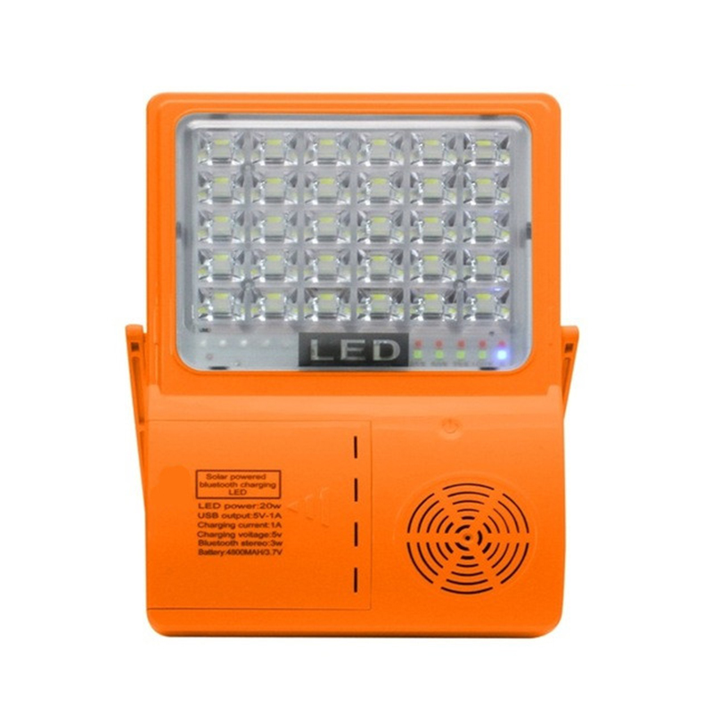 Solar Bluetooth Speaker Camping Lamp LED Working Light Solar Charging & USB Charging Power Bank - Orange
Solar Bluetooth Speaker Camping Lamp LED Working Light Solar Charging & USB Charging Power Bank - Orange
