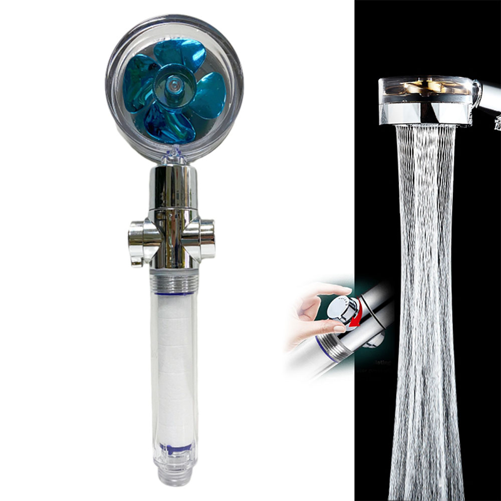 Shower Head Water Saving Flow 360 Degrees Rotating with Small Fan High-Pressure Spray Nozzle with Filter Bathroom Accessories - Blue
Shower Head Water Saving Flow 360 Degrees Rotating with Small Fan High-Pressure Spray Nozzle with Filter Bathroom Accessories - Blue
