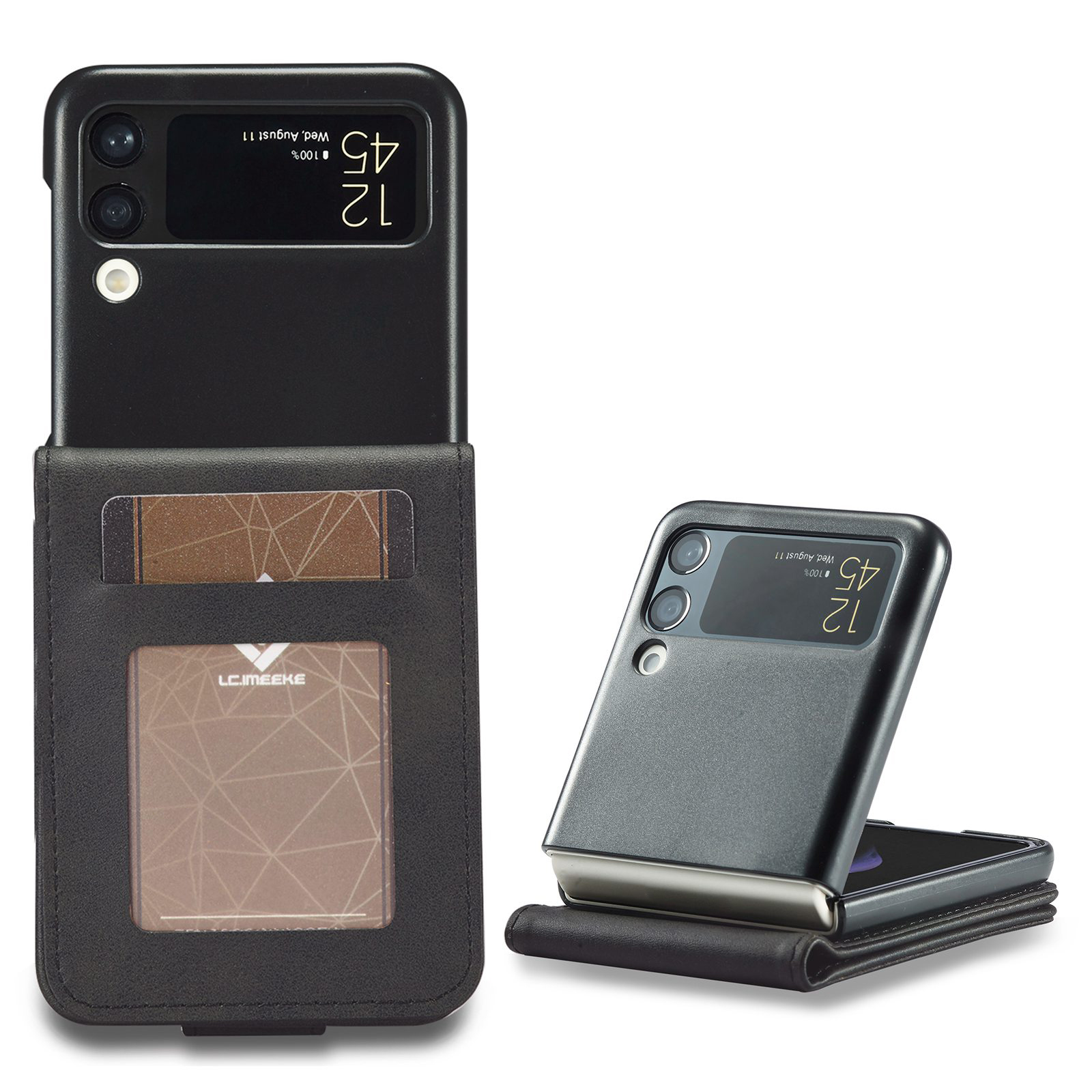LC.IMEEKE For Samsung Galaxy Z Flip4 5G Textured PU Leather Folding Phone Case Stand Card Holder Protective Cover - Black, Galaxy Z Flip4 5G
LC.IMEEKE For Samsung Galaxy Z Flip4 5G Textured PU Leather Folding Phone Case Stand Card Holder Protective Cover - Black, Galaxy Z Flip4 5G