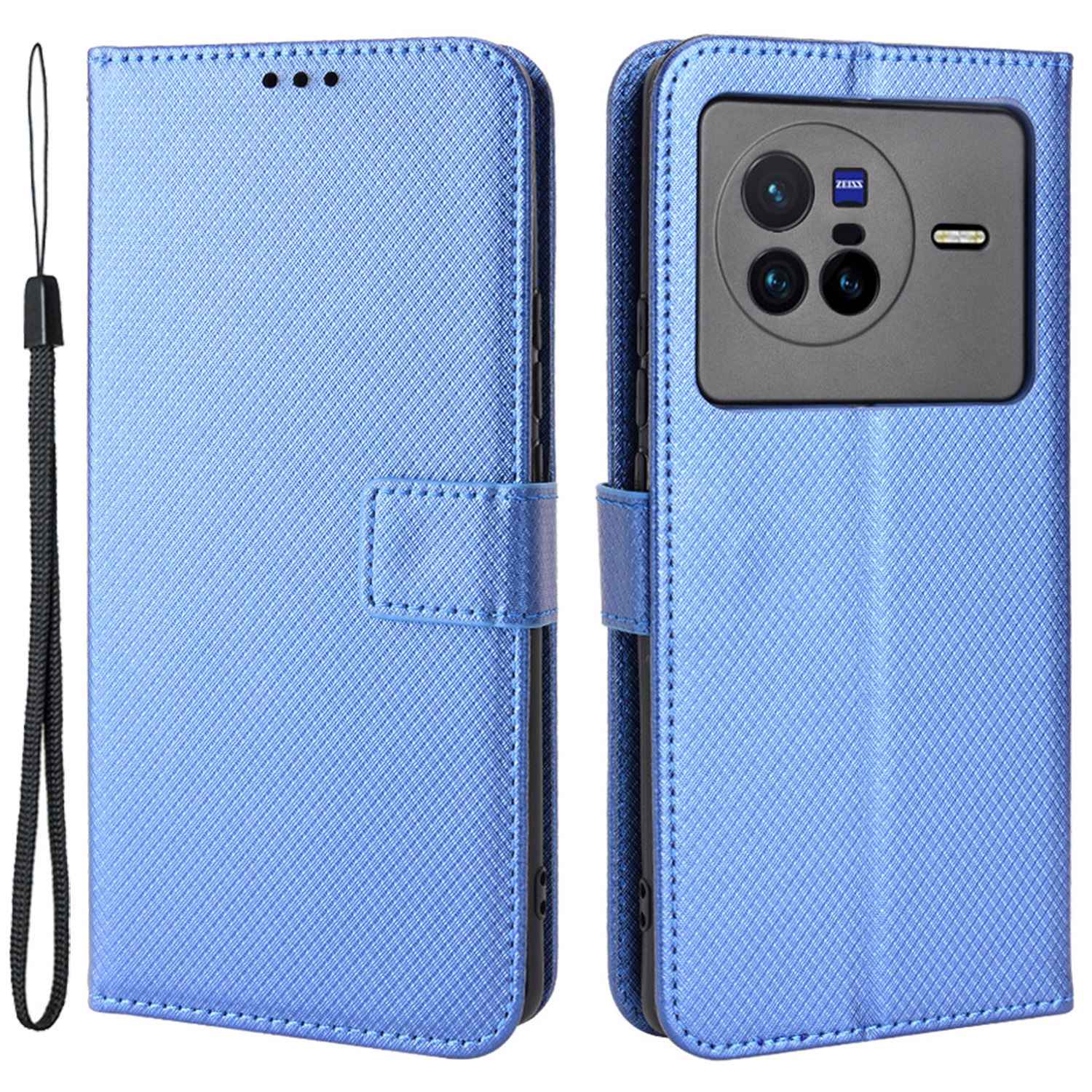 Diamond Textur PU Leder Hülle Für Vivo X80 5G, Drop-sof-telefonständer Brieftaschenabdeckung - Blau, vivo X80 5G
Diamond Textur PU Leder Hülle Für Vivo X80 5G, Drop-sof-telefonständer Brieftaschenabdeckung - Blau, vivo X80 5G