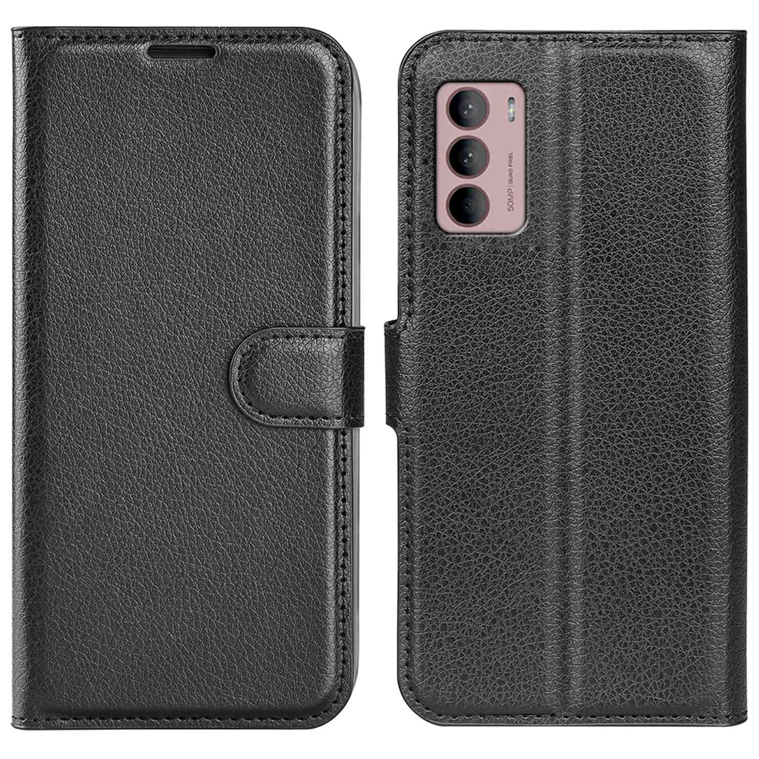 Litchi Texture Case for Motorola Moto G42 4G, Foldable Stand Anti-scratch PU Leather Wallet Case Protective Cell Phone Cover - Black
Litchi Texture Case for Motorola Moto G42 4G, Foldable Stand Anti-scratch PU Leather Wallet Case Protective Cell Phone Cover - Black