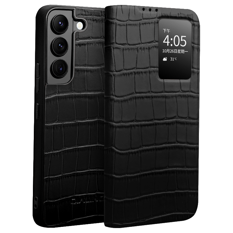 QIALINO For Samsung Galaxy S21+ 5G Phone Cover, View Window Crocodile Texture Genuine Leather Folio Flip Auto Wake/Sleep Case - Black, Galaxy S21+ 5G
QIALINO For Samsung Galaxy S21+ 5G Phone Cover, View Window Crocodile Texture Genuine Leather Folio Flip Auto Wake/Sleep Case - Black, Galaxy S21+ 5G