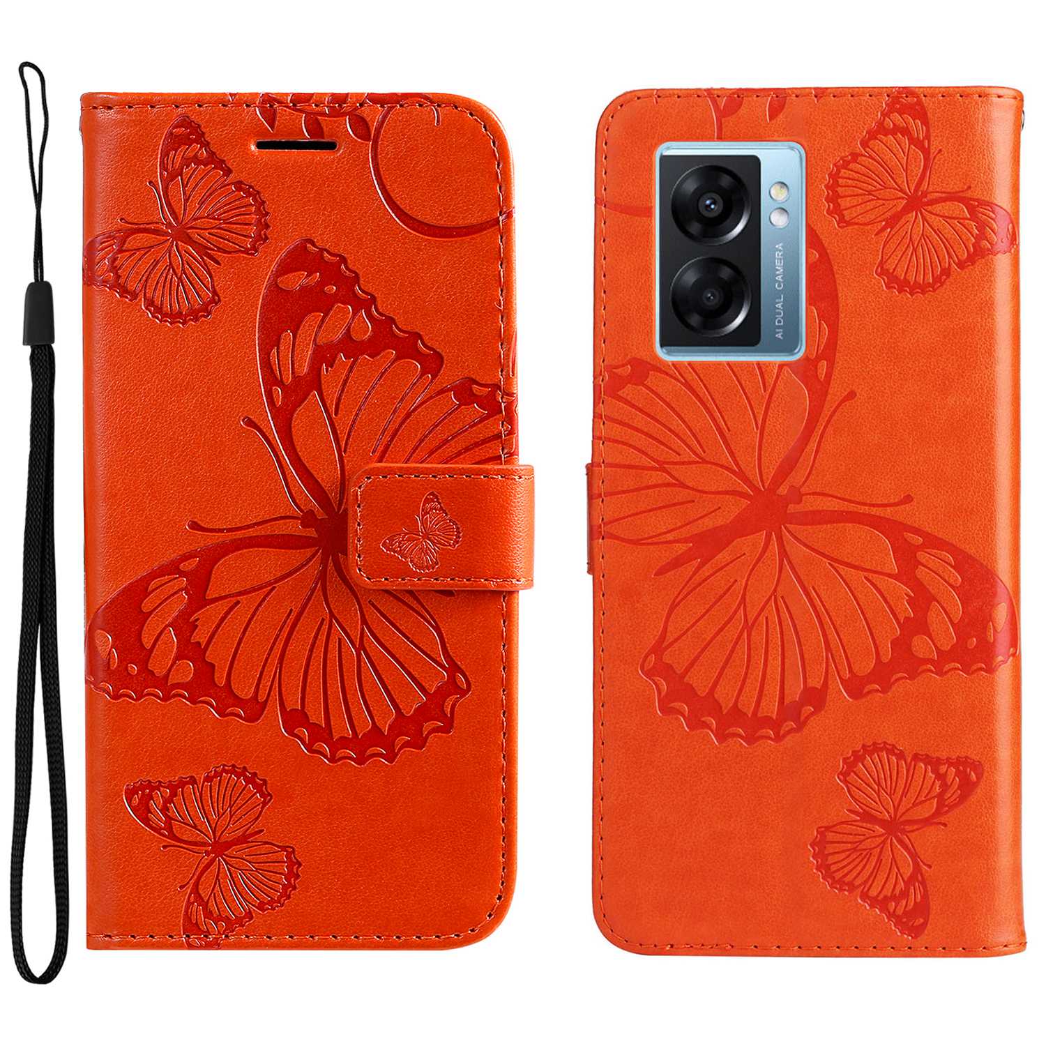 KT Leder Serie-2 Für Oppo A57 (2022) 5G / A77 5G / Realme V23 5G Schmetterling Eingeprägter PU Leder Vollschützer Hülle Telefonie-brieftasche Cover - Orange, Oppo A57 (2022) 5G
KT Leder Serie-2 Für Oppo A57 (2022) 5G / A77 5G / Realme V23 5G Schmetterling Eingeprägter PU Leder Vollschützer Hülle Telefonie-brieftasche Cover - Orange, Oppo A57 (2022) 5G