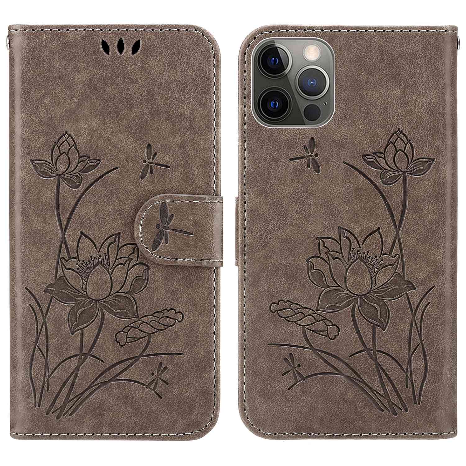 For iPhone 14 Pro Max 6.7 inch Lotus Imprinted PU Leather Wallet Case Hands-free Stand Protective Phone Cover - Grey, iPhone 14 Pro Max
For iPhone 14 Pro Max 6.7 inch Lotus Imprinted PU Leather Wallet Case Hands-free Stand Protective Phone Cover - Grey, iPhone 14 Pro Max