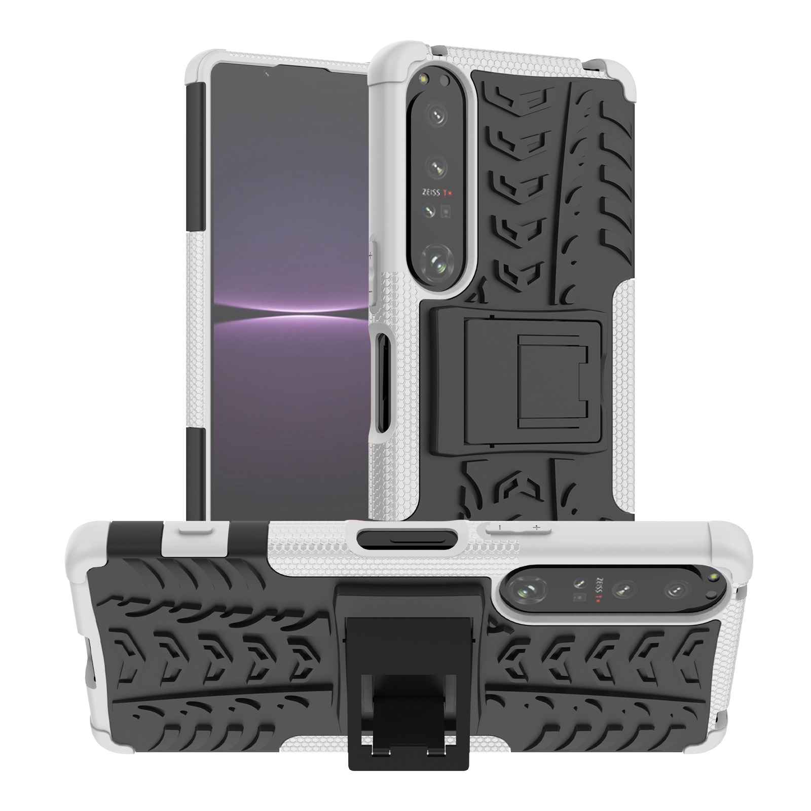 Für Sony Xperia 1 IV 5G Cool Tire Texture Tablet Case Kickstand Hard PC Soft TPU Dual Layer Stoßdichtschutzschutzabdeckung - Weiß, Sony Xperia 1 IV 5G
Für Sony Xperia 1 IV 5G Cool Tire Texture Tablet Case Kickstand Hard PC Soft TPU Dual Layer Stoßdichtschutzschutzabdeckung - Weiß, Sony Xperia 1 IV 5G