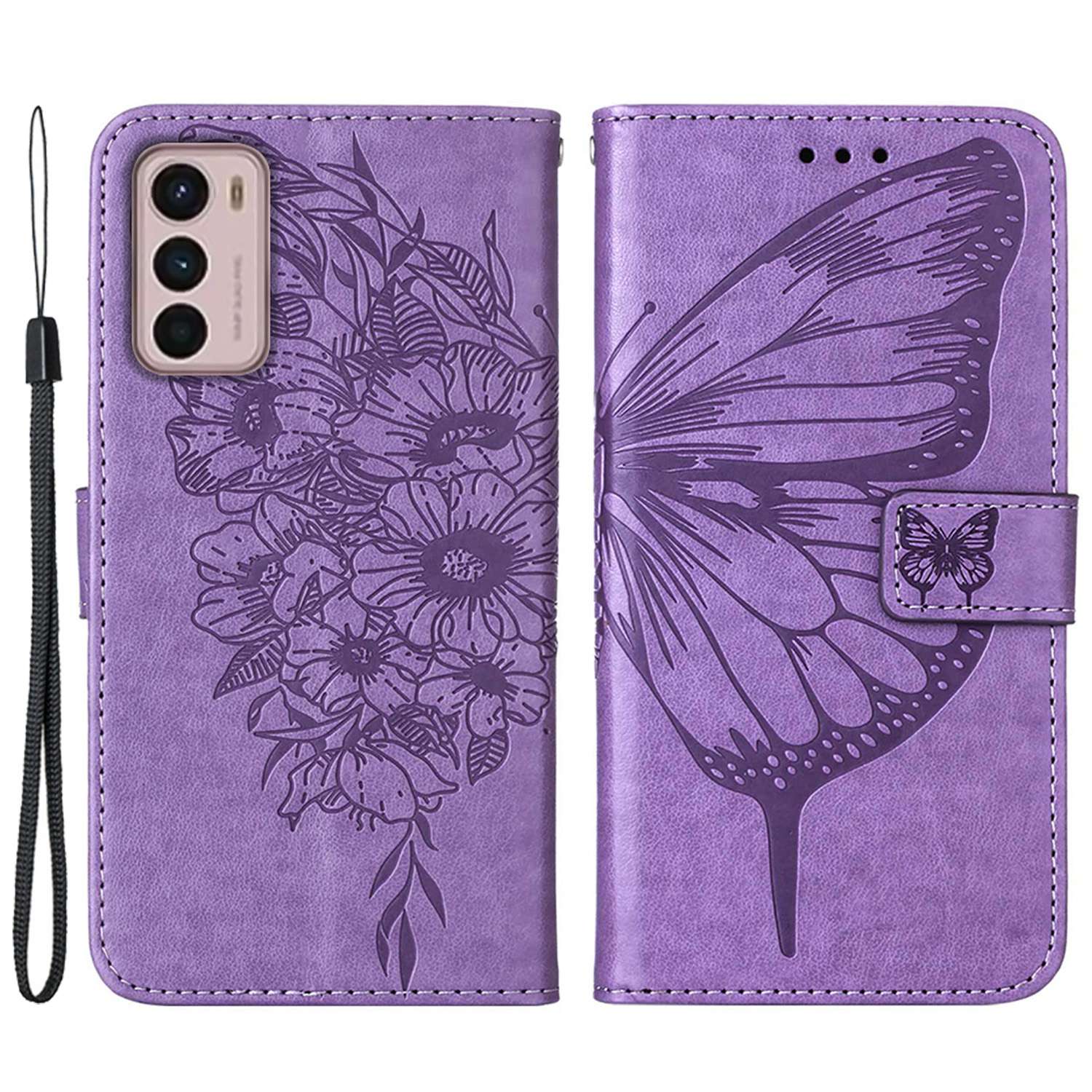 YB Sprudel Blumenserie-4-telefonhülle Für Motorola Moto G42 4G, Schmetterlingsblume Eingeprägte Lederschale - Helles Lila, Motorola Moto G42 4G
YB Sprudel Blumenserie-4-telefonhülle Für Motorola Moto G42 4G, Schmetterlingsblume Eingeprägte Lederschale - Helles Lila, Motorola Moto G42 4G