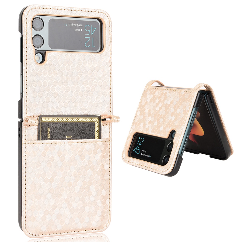 For Samsung Galaxy Z Flip3 5G Imprinted Dot Pattern PU Leather Phone Case Card Slot Design Flip Cell Phone Cover - Rose Gold, Samsung Galaxy Z Flip3 5G
For Samsung Galaxy Z Flip3 5G Imprinted Dot Pattern PU Leather Phone Case Card Slot Design Flip Cell Phone Cover - Rose Gold, Samsung Galaxy Z Flip3 5G