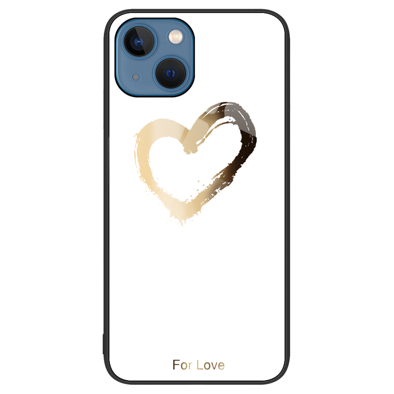 For iPhone 14 Plus 6.7 inch Tempered Glass Phone Case, Anti-scratch Pattern Printing Hard PC+Soft TPU Cellphone Cover - For Love / White, iPhone 14 Plus
For iPhone 14 Plus 6.7 inch Tempered Glass Phone Case, Anti-scratch Pattern Printing Hard PC+Soft TPU Cellphone Cover - For Love / White, iPhone 14 Plus