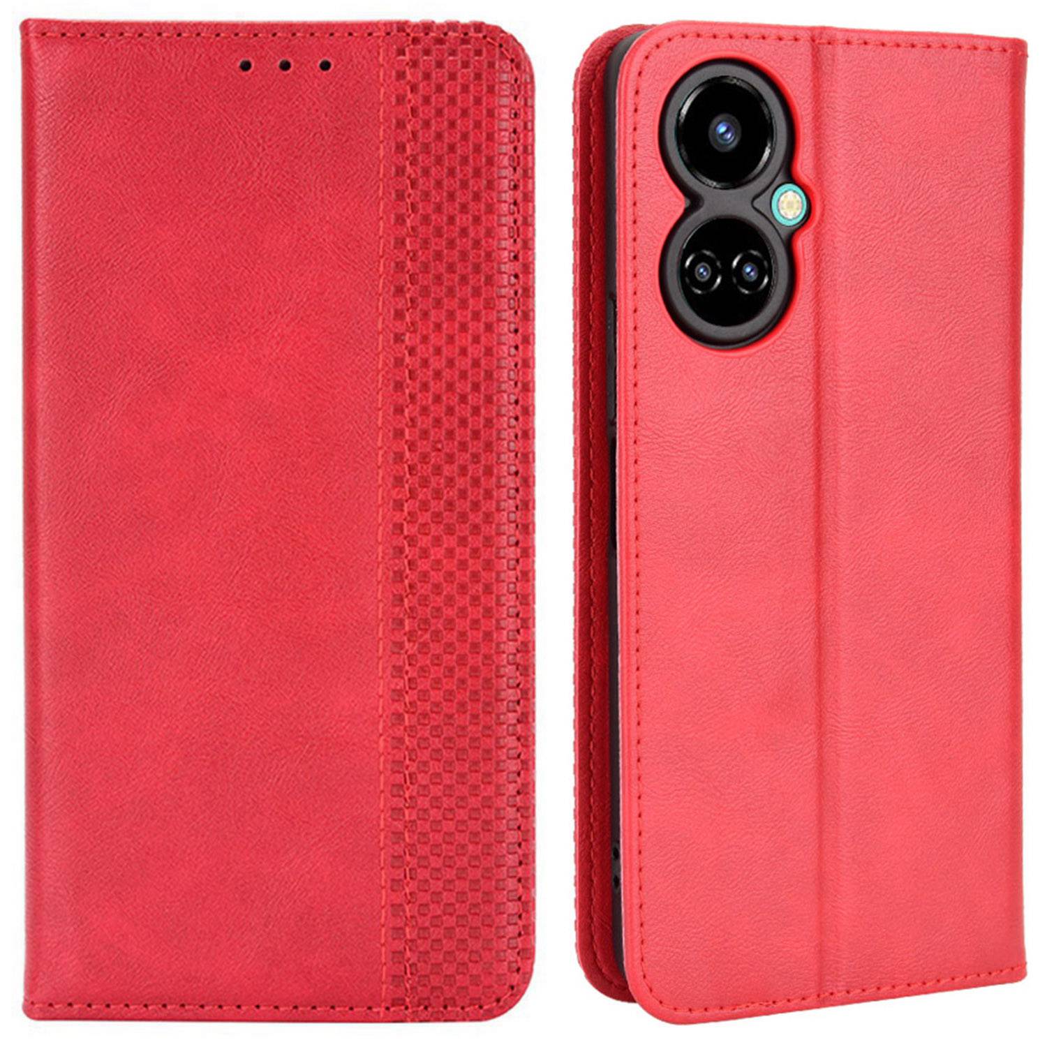 Für Tecno Camon 19 Pro 4G Auto Schließung Magnetischer Buchstil Retro PU Leder Brieftasche Hülle Standfunktion Telefonschale Deckung - Rot, Tecno Camon 19 Pro 4G
Für Tecno Camon 19 Pro 4G Auto Schließung Magnetischer Buchstil Retro PU Leder Brieftasche Hülle Standfunktion Telefonschale Deckung - Rot, Tecno Camon 19 Pro 4G