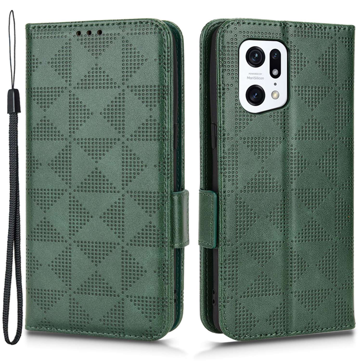 Für Oppo Finden Sie X5 Pro 5G Dreieck Muster Geprägter Magnethülle Hülle Wallet Style Anti-fall-lederschale Mit Riemen - Grün, Oppo Find X5 Pro
Für Oppo Finden Sie X5 Pro 5G Dreieck Muster Geprägter Magnethülle Hülle Wallet Style Anti-fall-lederschale Mit Riemen - Grün, Oppo Find X5 Pro