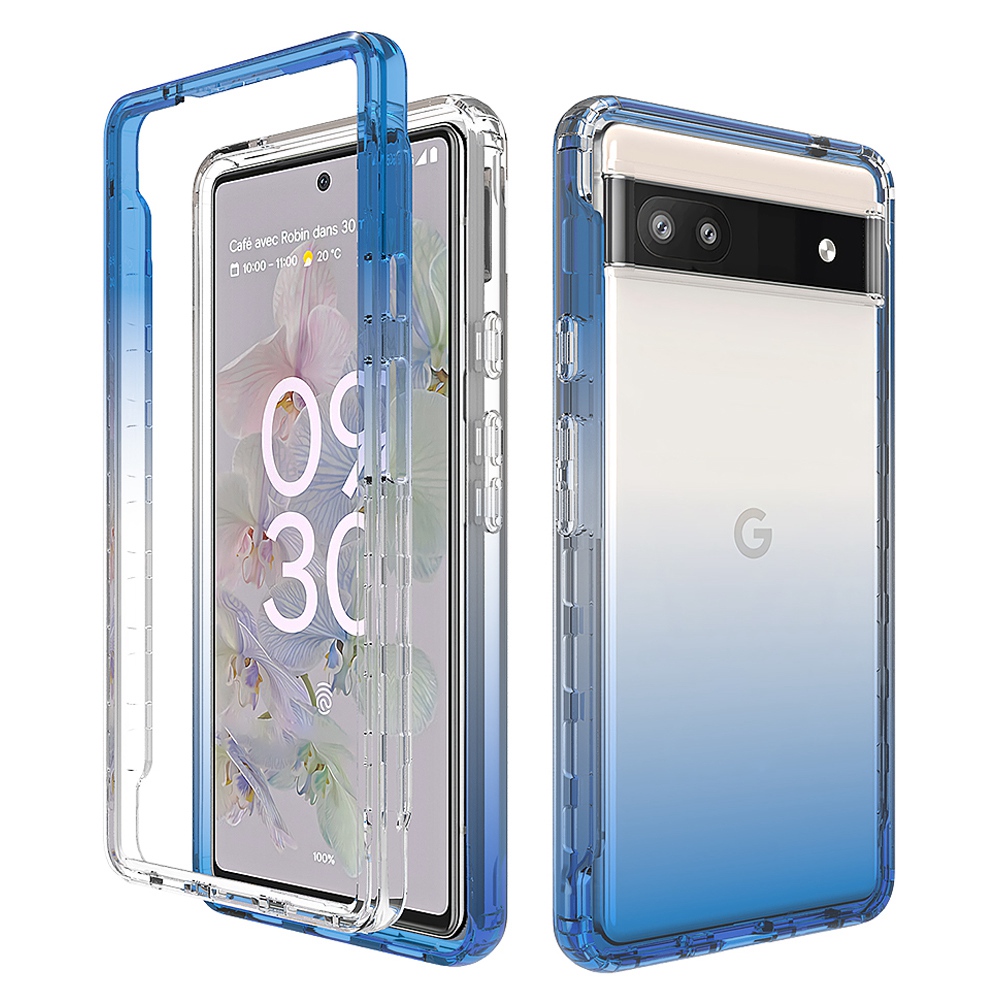 Für Google Pixel 6a Transparente TPU + PC Phone Case Stylish Gradient Color Anti-scratch-schutzabdeckung - Gradientenblau, Google Pixel 6a
Für Google Pixel 6a Transparente TPU + PC Phone Case Stylish Gradient Color Anti-scratch-schutzabdeckung - Gradientenblau, Google Pixel 6a
