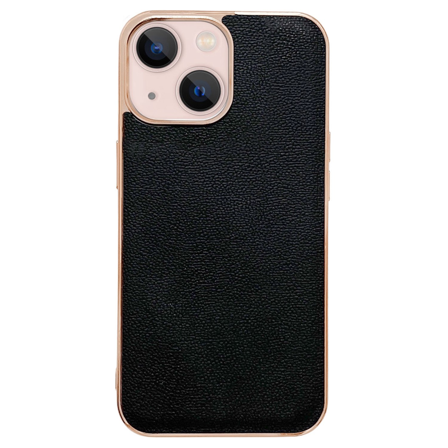 For iPhone 14 Plus Luocai-Series Protective Back Cover Genuine Leather Coated PC Electroplating Mobile Phone Case - Black, iPhone 14 Plus
For iPhone 14 Plus Luocai-Series Protective Back Cover Genuine Leather Coated PC Electroplating Mobile Phone Case - Black, iPhone 14 Plus