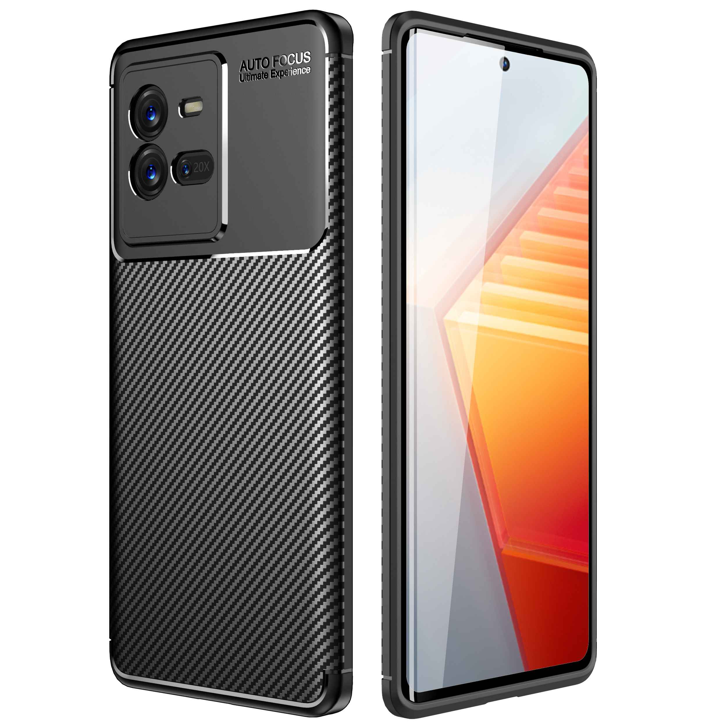 Für Vivo Iqoo 10 Pro 5G Slim Dünnschockddely-hülle Anti-kratzer-kohlefaser Textur Soft Tpu-abdeckung - Schwarz, vivo iQOO 10 Pro 5G 
Für Vivo Iqoo 10 Pro 5G Slim Dünnschockddely-hülle Anti-kratzer-kohlefaser Textur Soft Tpu-abdeckung - Schwarz, vivo iQOO 10 Pro 5G