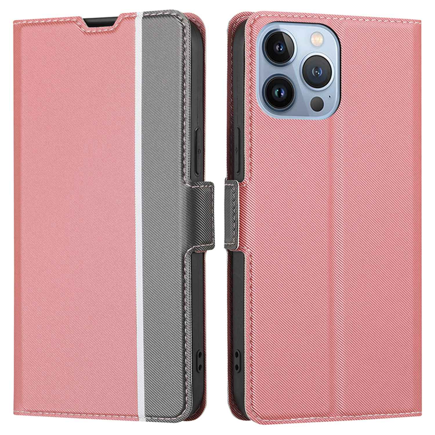 For iPhone 14 Pro 6.1 inch Twill Texture PU Leather Full Protection Case with Card Holder Scratch Proof Dual Magnetic Clasp Stand Function Protective Cover - Pink, iPhone 14 Pro
For iPhone 14 Pro 6.1 inch Twill Texture PU Leather Full Protection Case with Card Holder Scratch Proof Dual Magnetic Clasp Stand Function Protective Cover - Pink, iPhone 14 Pro