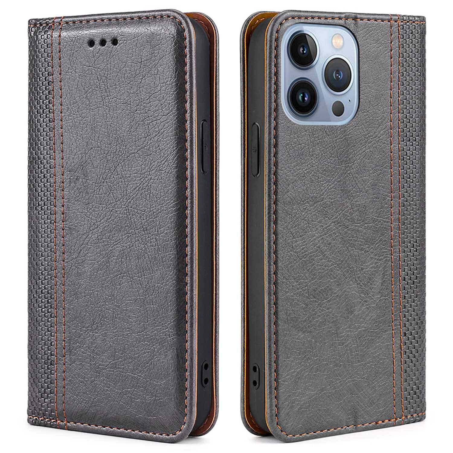 For iPhone 14 Pro Max 6.7 inch PU Leather Folding Phone Cover Plaid Pattern Card Holder Stand Flip Folio Magnetic Auto-absorbed Case - Grey, iPhone 14 Pro Max
For iPhone 14 Pro Max 6.7 inch PU Leather Folding Phone Cover Plaid Pattern Card Holder Stand Flip Folio Magnetic Auto-absorbed Case - Grey, iPhone 14 Pro Max