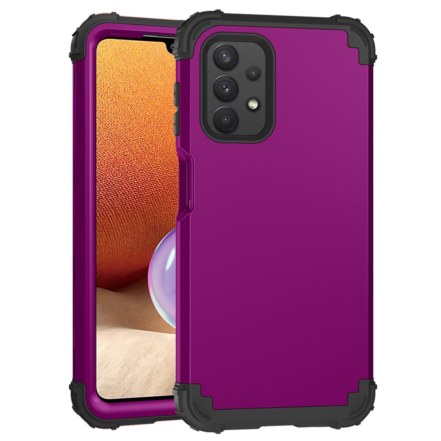 For Samsung Galaxy A53 5G 3-in-1 Drop-proof Silicone + PC Case Anti-scratch Thickened Corner Phone Cover - Purple, Samsung Galaxy A53 5G
For Samsung Galaxy A53 5G 3-in-1 Drop-proof Silicone + PC Case Anti-scratch Thickened Corner Phone Cover - Purple, Samsung Galaxy A53 5G