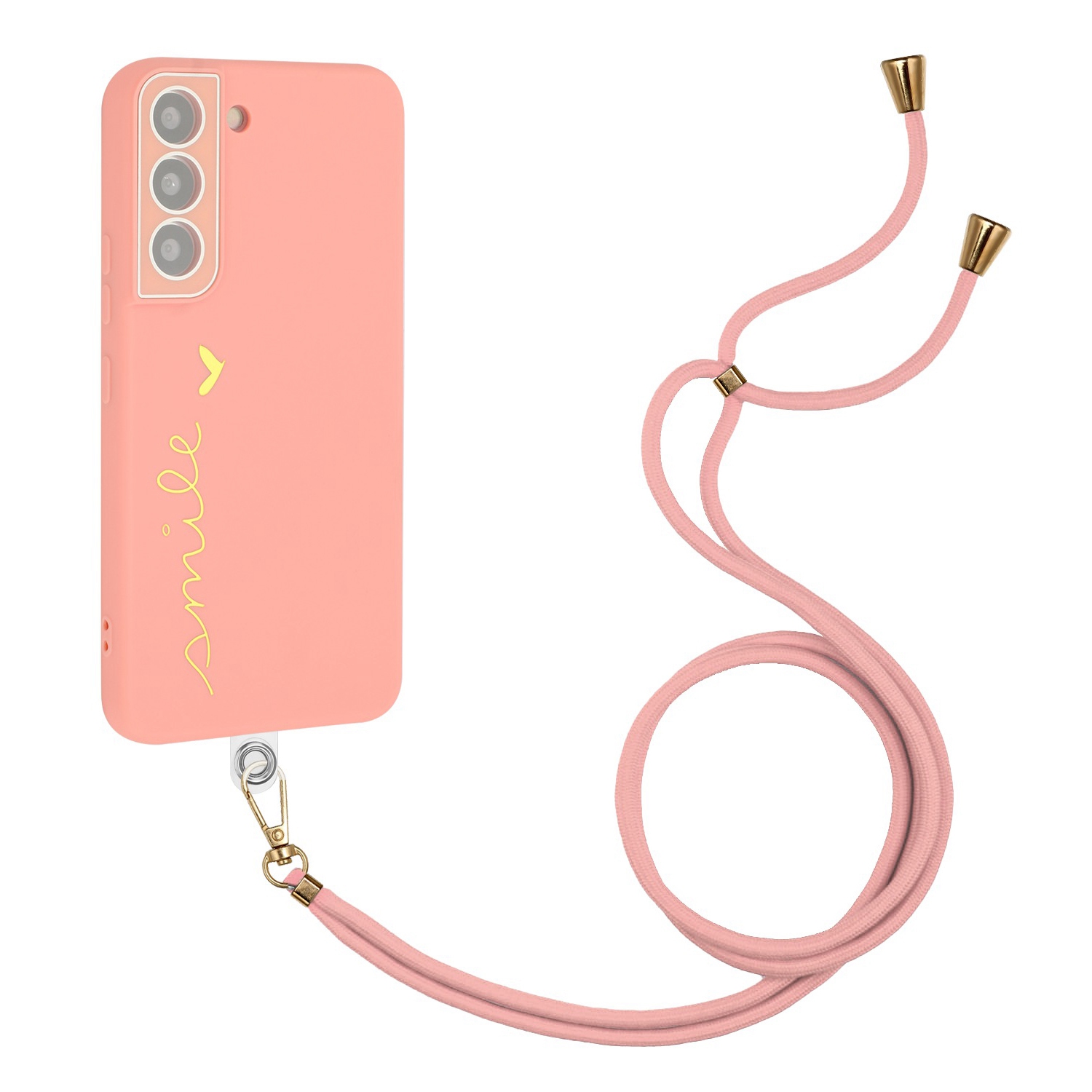 For Samsung Galaxy S22+ 5G Protective Lacquered Phone Back Cover Shockproof Soft TPU Phone Case with Adjustable Lanyard and Camera Lens Film - Pink, Galaxy S22+ 5G
For Samsung Galaxy S22+ 5G Protective Lacquered Phone Back Cover Shockproof Soft TPU Phone Case with Adjustable Lanyard and Camera Lens Film - Pink, Galaxy S22+ 5G
