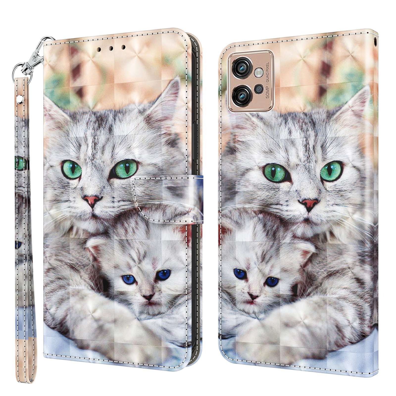 3d-musterdruckphase Für Motorola Moto G32 4G, Kratzfeste PU Leder-telefonschale Flip Wallet-ständer Abdeckung - Zwei Katzen, Motorola Moto G32 4G
3d-musterdruckphase Für Motorola Moto G32 4G, Kratzfeste PU Leder-telefonschale Flip Wallet-ständer Abdeckung - Zwei Katzen, Motorola Moto G32 4G