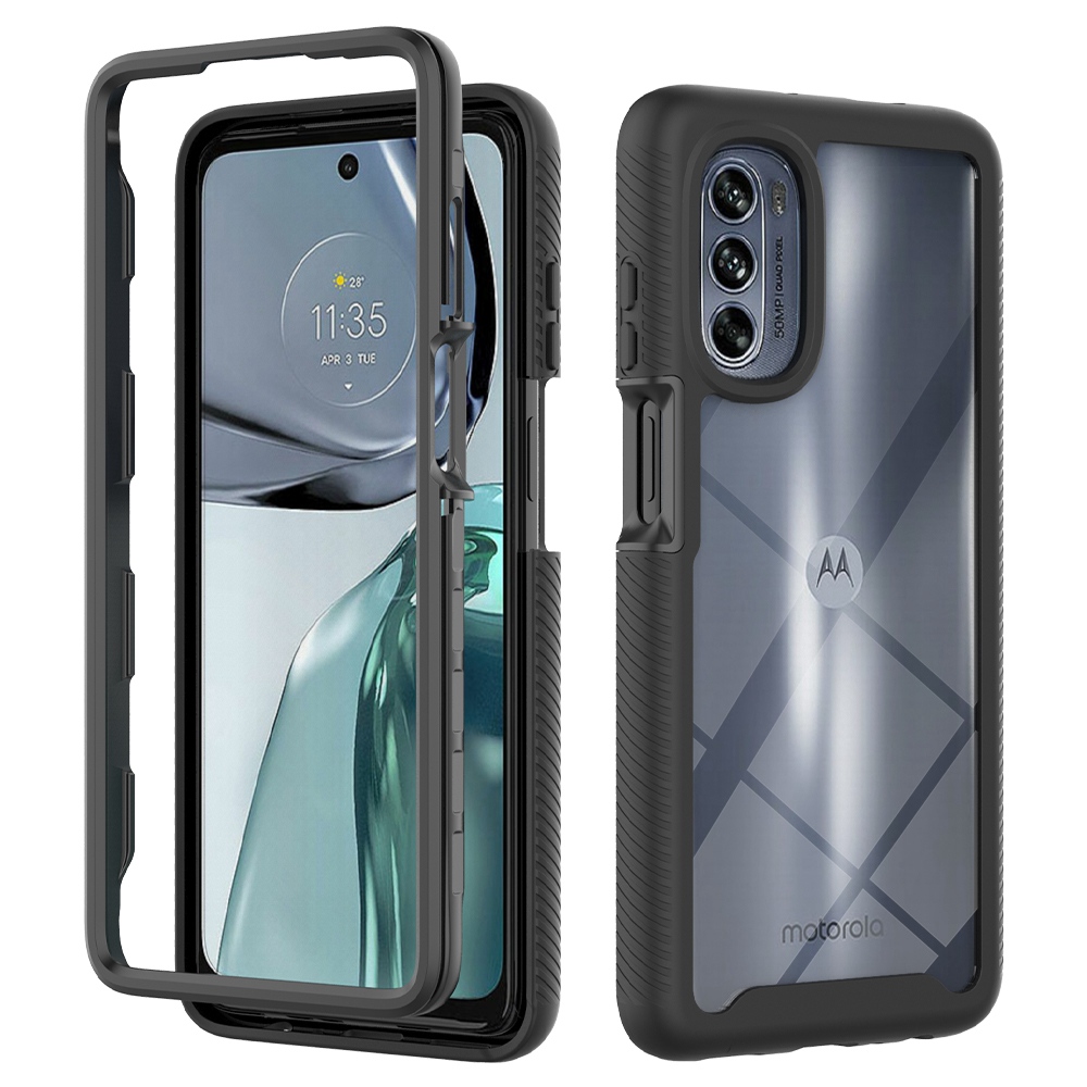 Für Motorola Moto G62 5G Clear Protector Hard Acryl + PC Back Rückentpu-frame-drop-sof-mobiltelefonabdeckung - Schwarz, Motorola Moto G62 5G
Für Motorola Moto G62 5G Clear Protector Hard Acryl + PC Back Rückentpu-frame-drop-sof-mobiltelefonabdeckung - Schwarz, Motorola Moto G62 5G