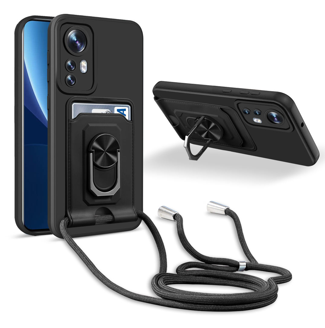 Für Xiaomi 12 5g / 12x 5g / 12S 5G Gut Geschütztes Telefonkoffer Multifunktionaler Kickständer-funktion Tpu+pc-rückdecke Mit Kartensteckplatz Und Lanyard - Schwarz, Xiaomi 12 5G
Für Xiaomi 12 5g / 12x 5g / 12S 5G Gut Geschütztes Telefonkoffer Multifunktionaler Kickständer-funktion Tpu+pc-rückdecke Mit Kartensteckplatz Und Lanyard - Schwarz, Xiaomi 12 5G