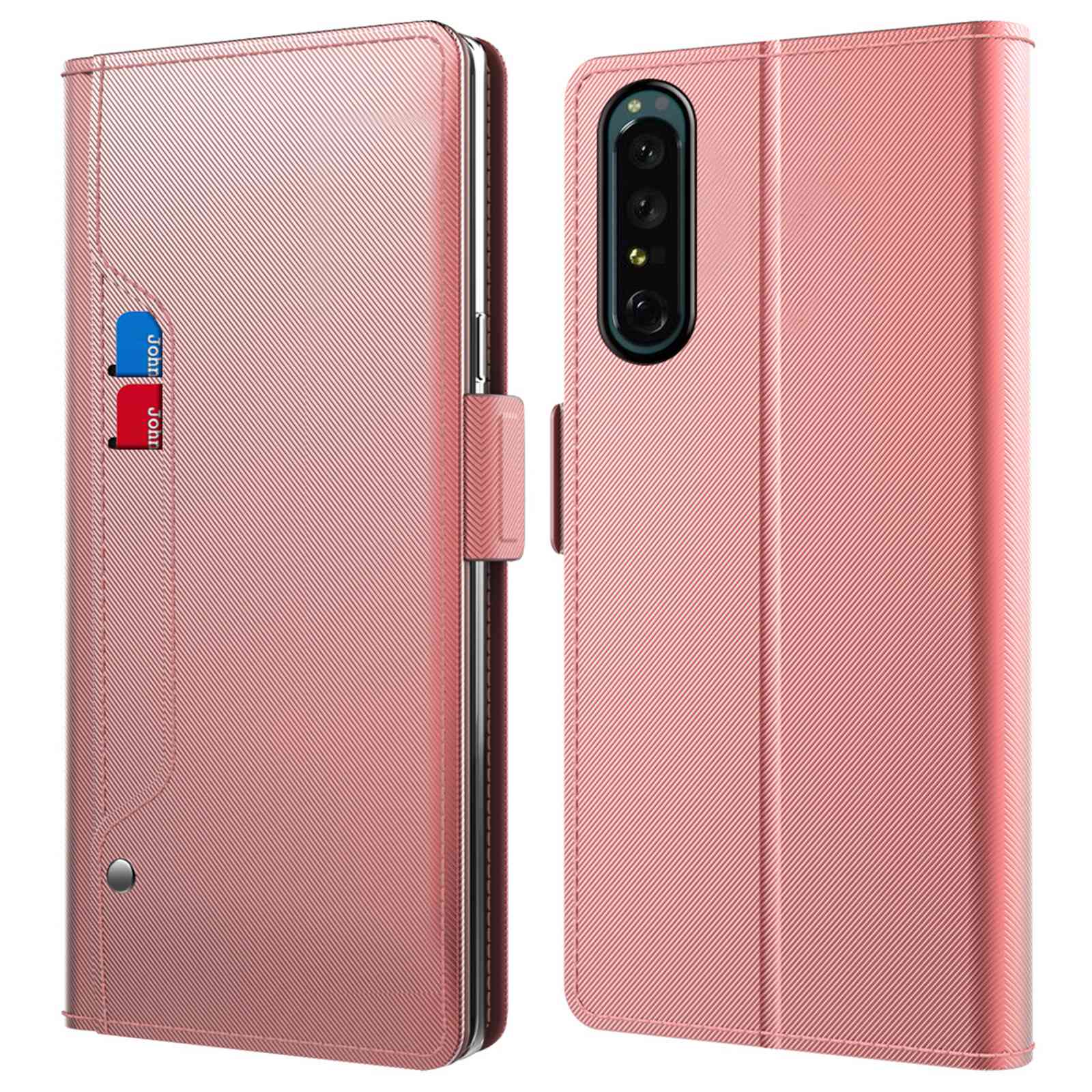 Für Sony Xperia 5 III 5G Stand Cardhalter Design Mobile Hülle Kratzresistente Magnetische Pu-lederabdeckung Mit Make-up-spiegel - Roségold, Xperia 5 III 5G
Für Sony Xperia 5 III 5G Stand Cardhalter Design Mobile Hülle Kratzresistente Magnetische Pu-lederabdeckung Mit Make-up-spiegel - Roségold, Xperia 5 III 5G