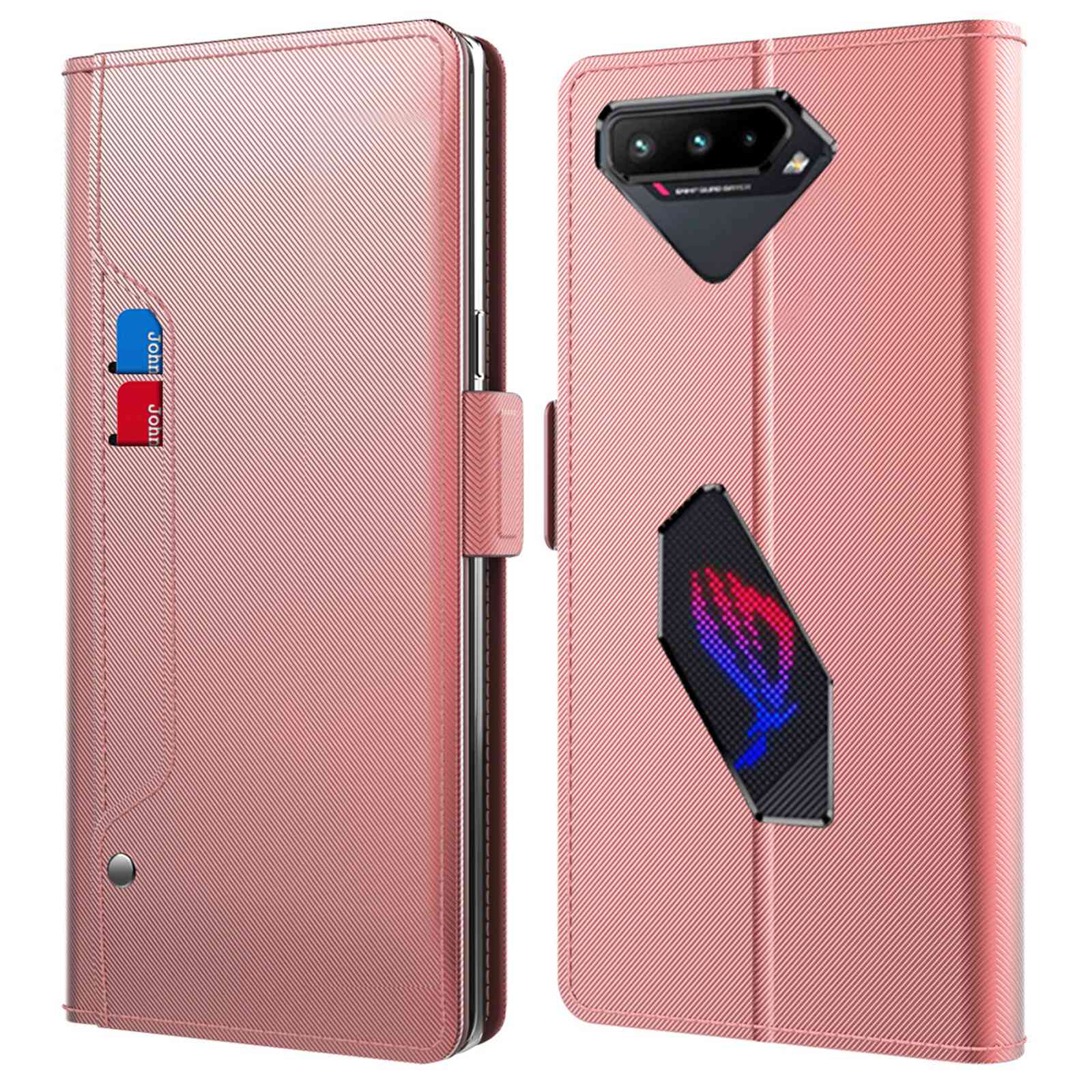 Für Asus Rog Phone 5 Mirror -funktion Magnetische Schließung PU Leder Phone Hülle Folio Flip Stand Card Holding Cover - Roségold, Asus ROG Phone 5
Für Asus Rog Phone 5 Mirror -funktion Magnetische Schließung PU Leder Phone Hülle Folio Flip Stand Card Holding Cover - Roségold, Asus ROG Phone 5
