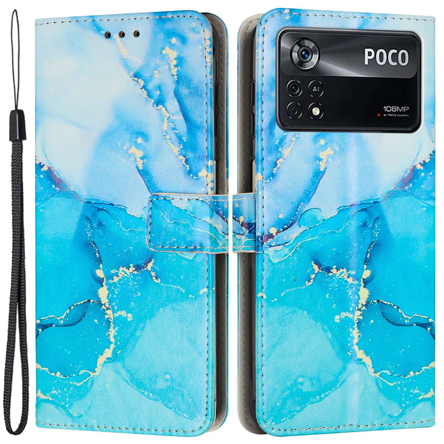Für Xiaomi Poco X4 Pro 5G TPU+PU Leder Anti-kratzer-marmormuster-druckschutz-telefonhülle Wallet Wezing Deckung - Blau / Grün, Xiaomi Poco X4 Pro 5G
Für Xiaomi Poco X4 Pro 5G TPU+PU Leder Anti-kratzer-marmormuster-druckschutz-telefonhülle Wallet Wezing Deckung - Blau / Grün, Xiaomi Poco X4 Pro 5G