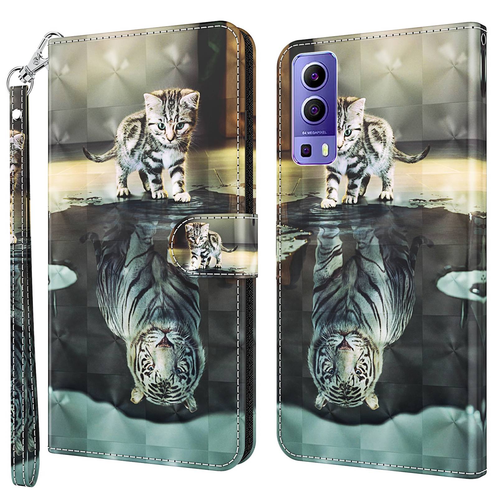 Für Vivo Y72 5G PU Leder Magnethülle Standfunktion 3D -muster Druckschockdicht Weicher TPU -brieftaschenabdeckung Mit Riemen - Katze / Tiger, vivo Y72 5G
Für Vivo Y72 5G PU Leder Magnethülle Standfunktion 3D -muster Druckschockdicht Weicher TPU -brieftaschenabdeckung Mit Riemen - Katze / Tiger, vivo Y72 5G
