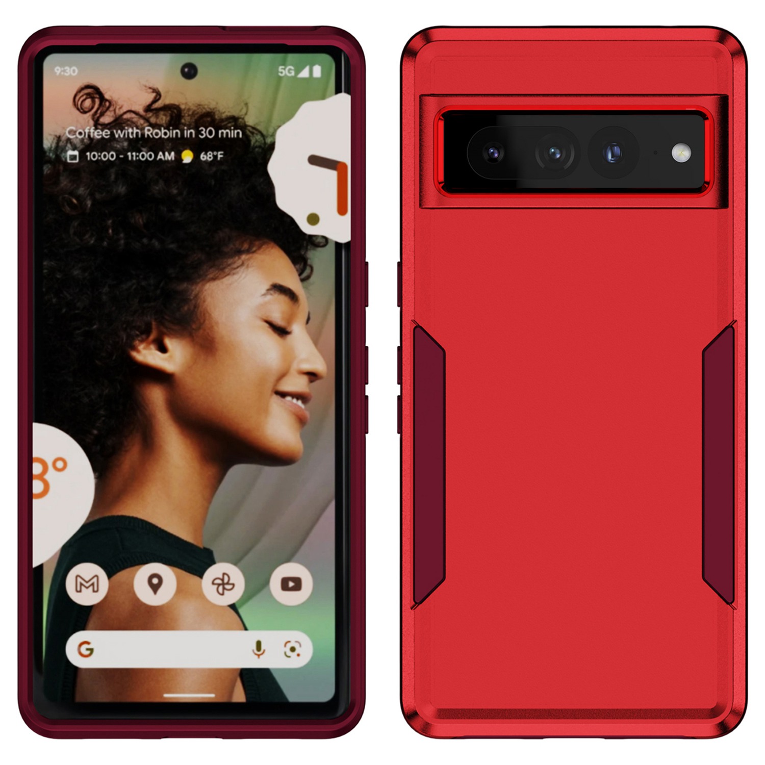 Für Google Pixel 7 Pro Phone Case PC + TPU Dual Layer Schocksicherer Abdeckungsschutz Anti-drop-telefonhülle - Rot, Google Pixel 7 Pro 5G
Für Google Pixel 7 Pro Phone Case PC + TPU Dual Layer Schocksicherer Abdeckungsschutz Anti-drop-telefonhülle - Rot, Google Pixel 7 Pro 5G