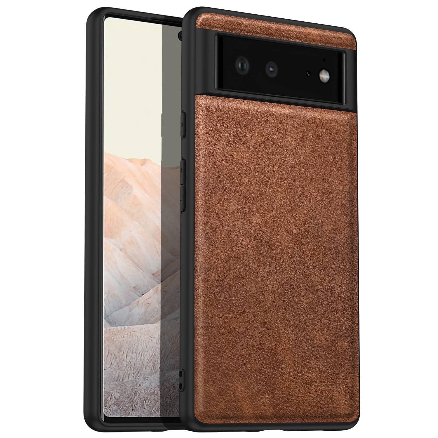 Für Google Pixel 6 Schocksicheres Retro-telefongehäuse Anti-fall-pu-leder-beschichtete Tpu+pc-telefonabdeckung - Braun, Google Pixel 6
Für Google Pixel 6 Schocksicheres Retro-telefongehäuse Anti-fall-pu-leder-beschichtete Tpu+pc-telefonabdeckung - Braun, Google Pixel 6