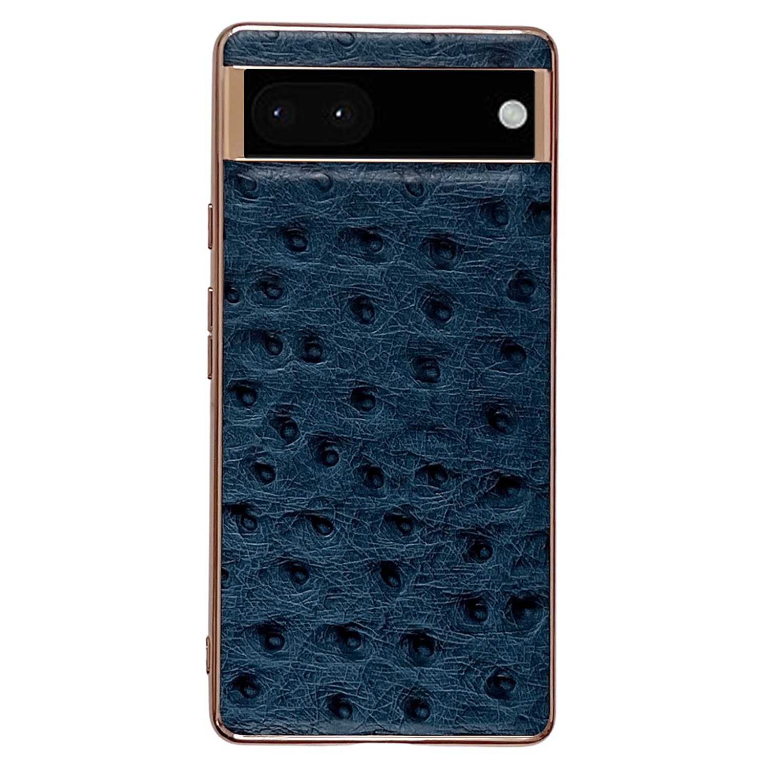 Für Google Pixel 7 5G Echtes Leder-strauß-musterbeschichtung Hülle Anti-kratzer-tpu+pc-elektroplattenabdeckung - Blau, Google Pixel 7 5G 
Für Google Pixel 7 5G Echtes Leder-strauß-musterbeschichtung Hülle Anti-kratzer-tpu+pc-elektroplattenabdeckung - Blau, Google Pixel 7 5G